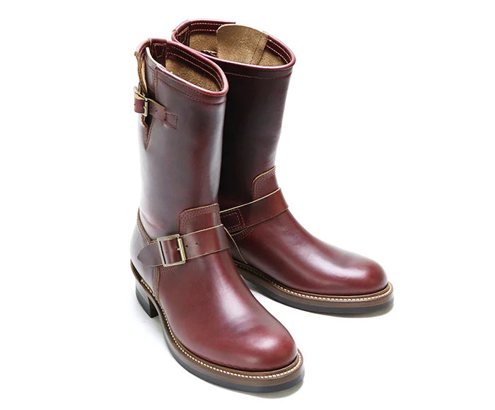 John Lofgren Wabash Engineer Boots - Horween CXL Burgundy