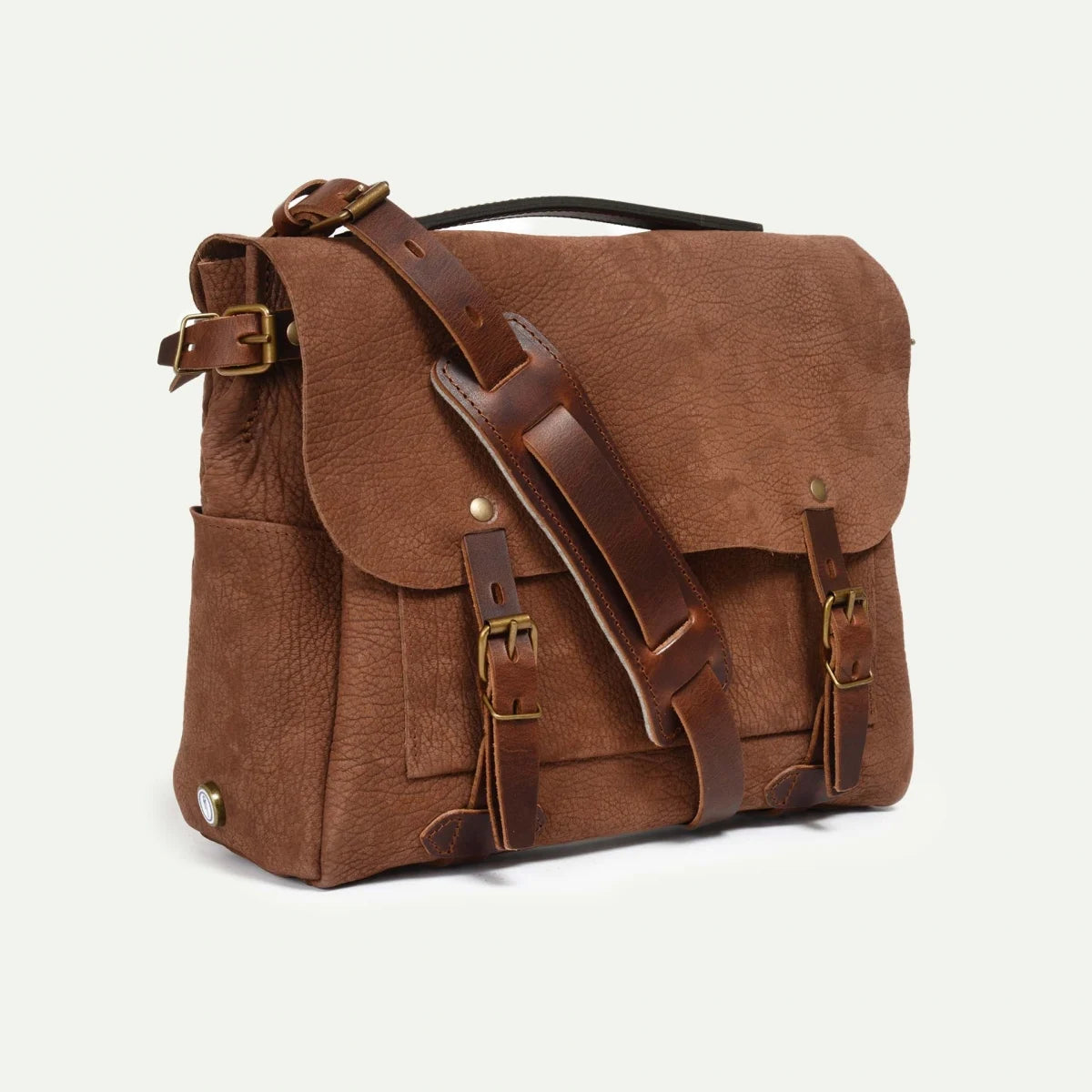 Bleu de Chauffe Postman Bag Eclair M - Brown