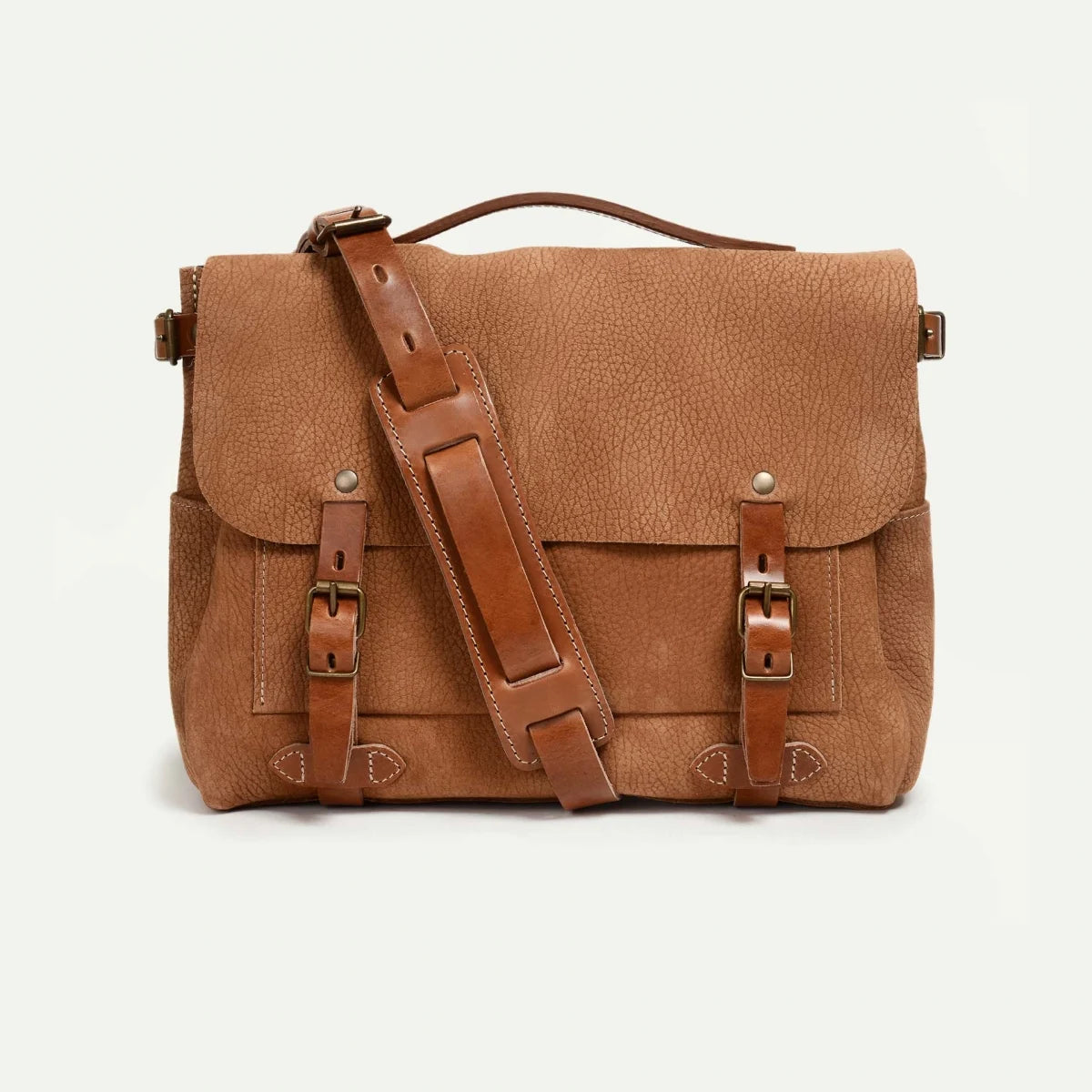 Bleu de Chauffe Postman Bag Eclair M - Camel