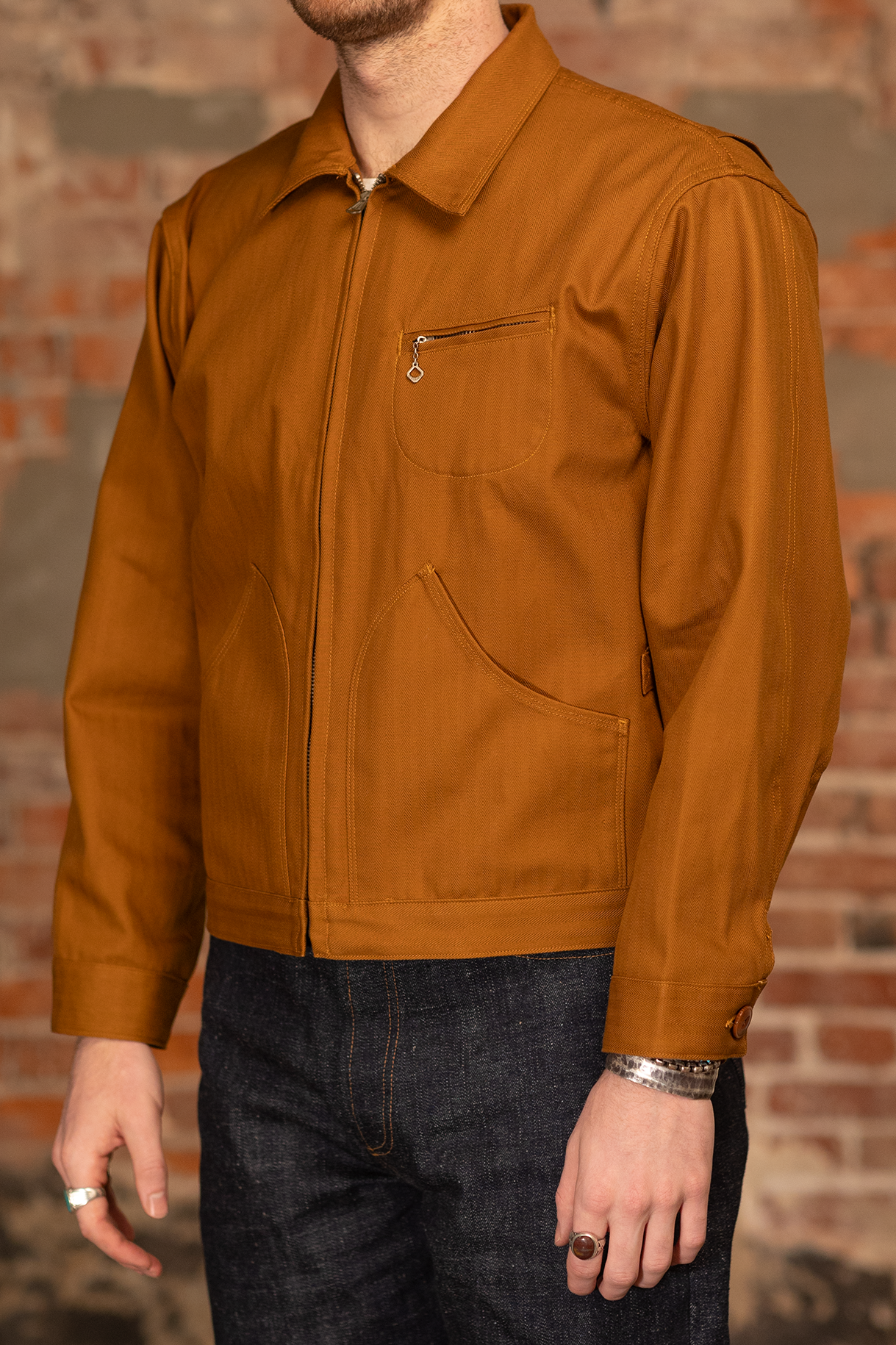 Freenote Cloth Kirthwood - Rust Herringbone