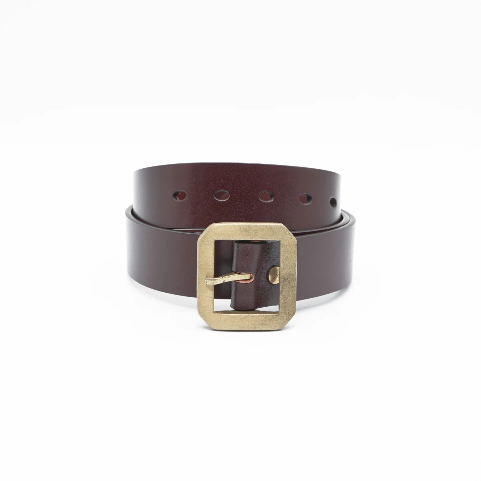 Obbi Good Label Single Prong Garrison Buckle Leather Belt - Tan