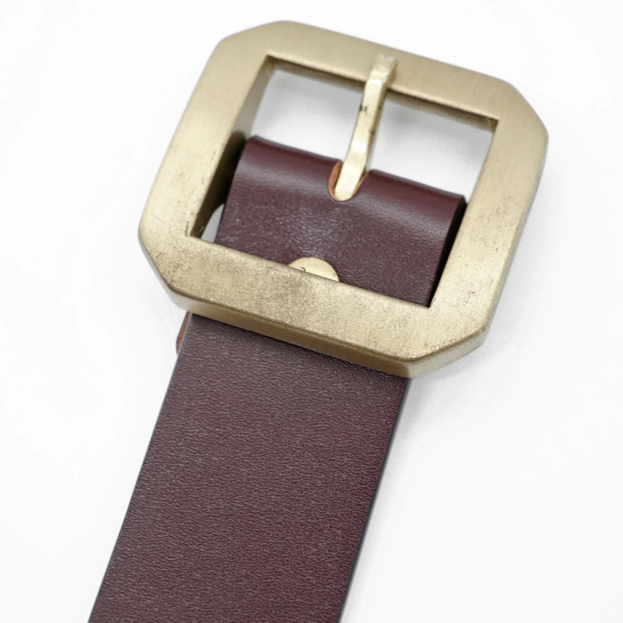 Obbi Good Label Single Prong Garrison Buckle Leather Belt - Tan