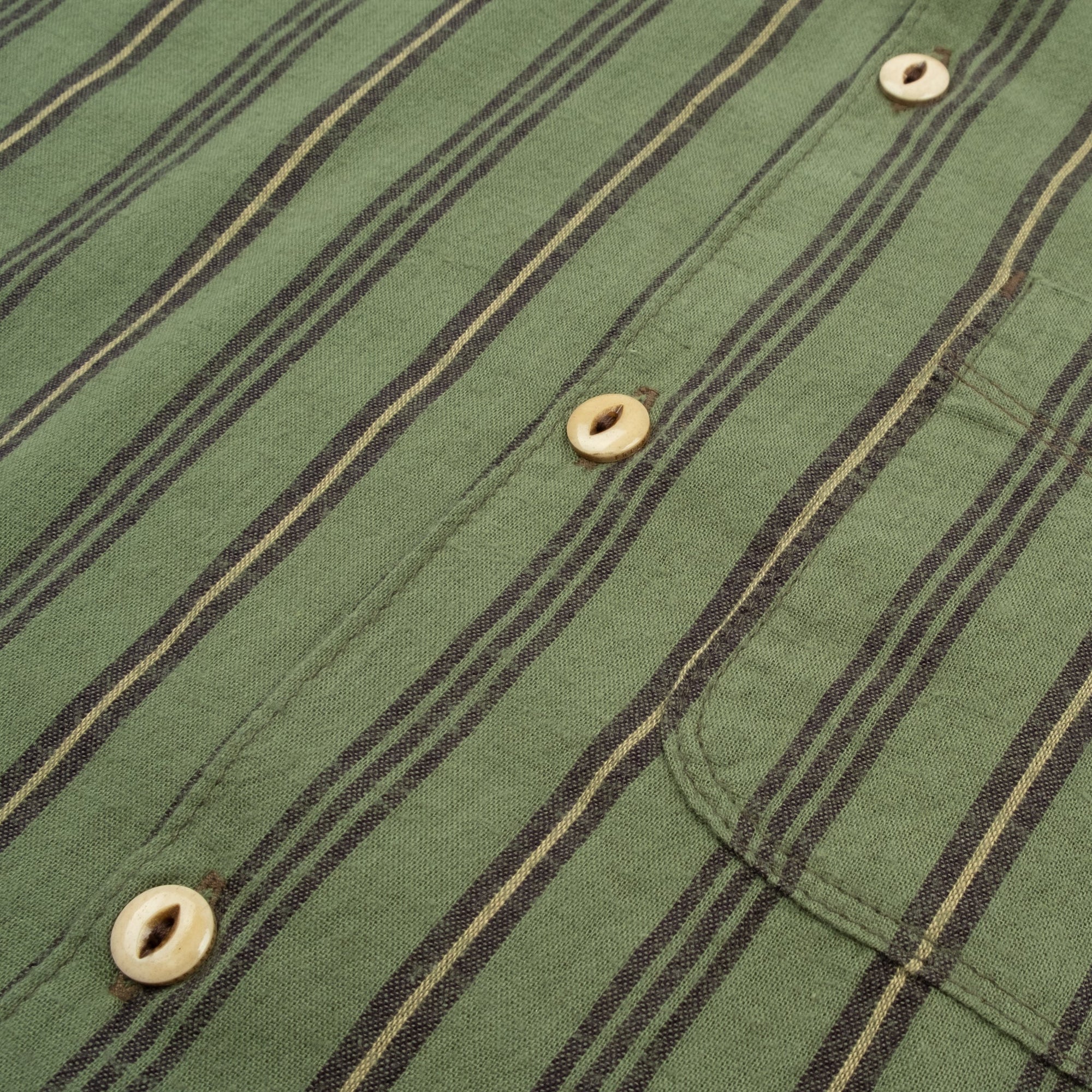 Freenote Cloth Hawaiian - Olive Stripe