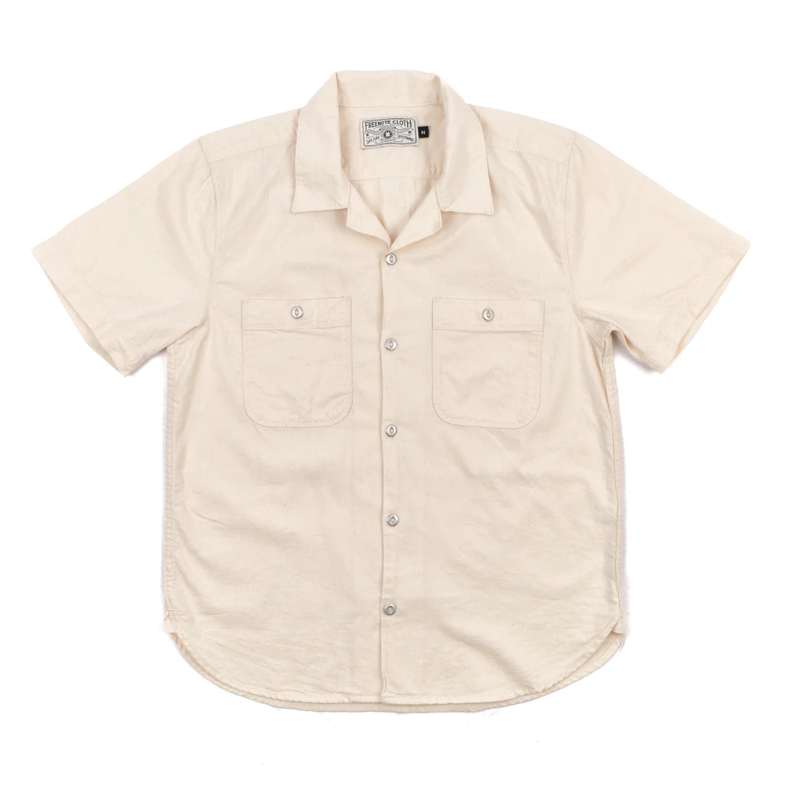 Freenote Cloth Dayton S/S  - Natural Herringbone