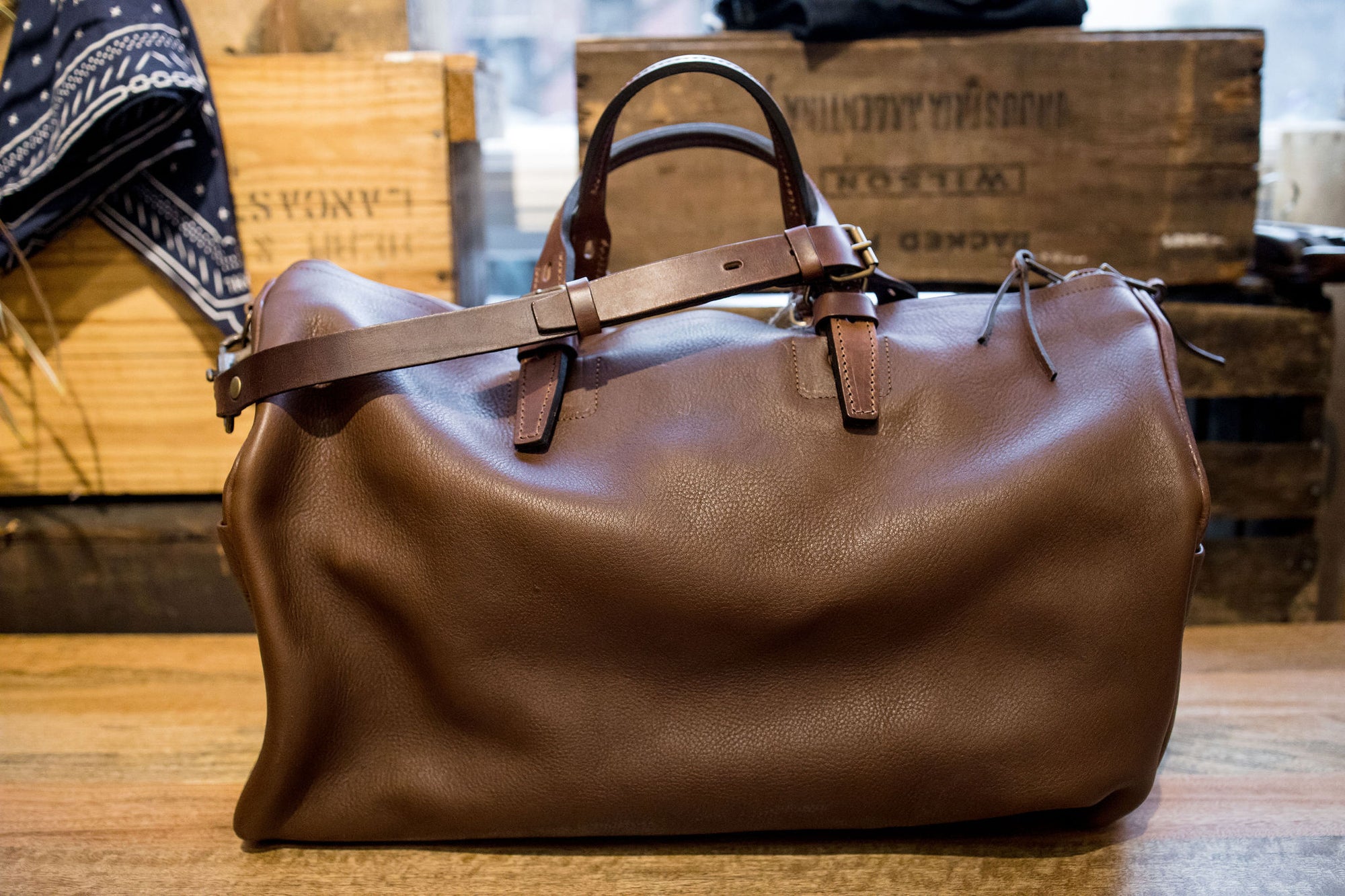 Leather Duffle Bag - Premium Quality by Moonster Leather Products