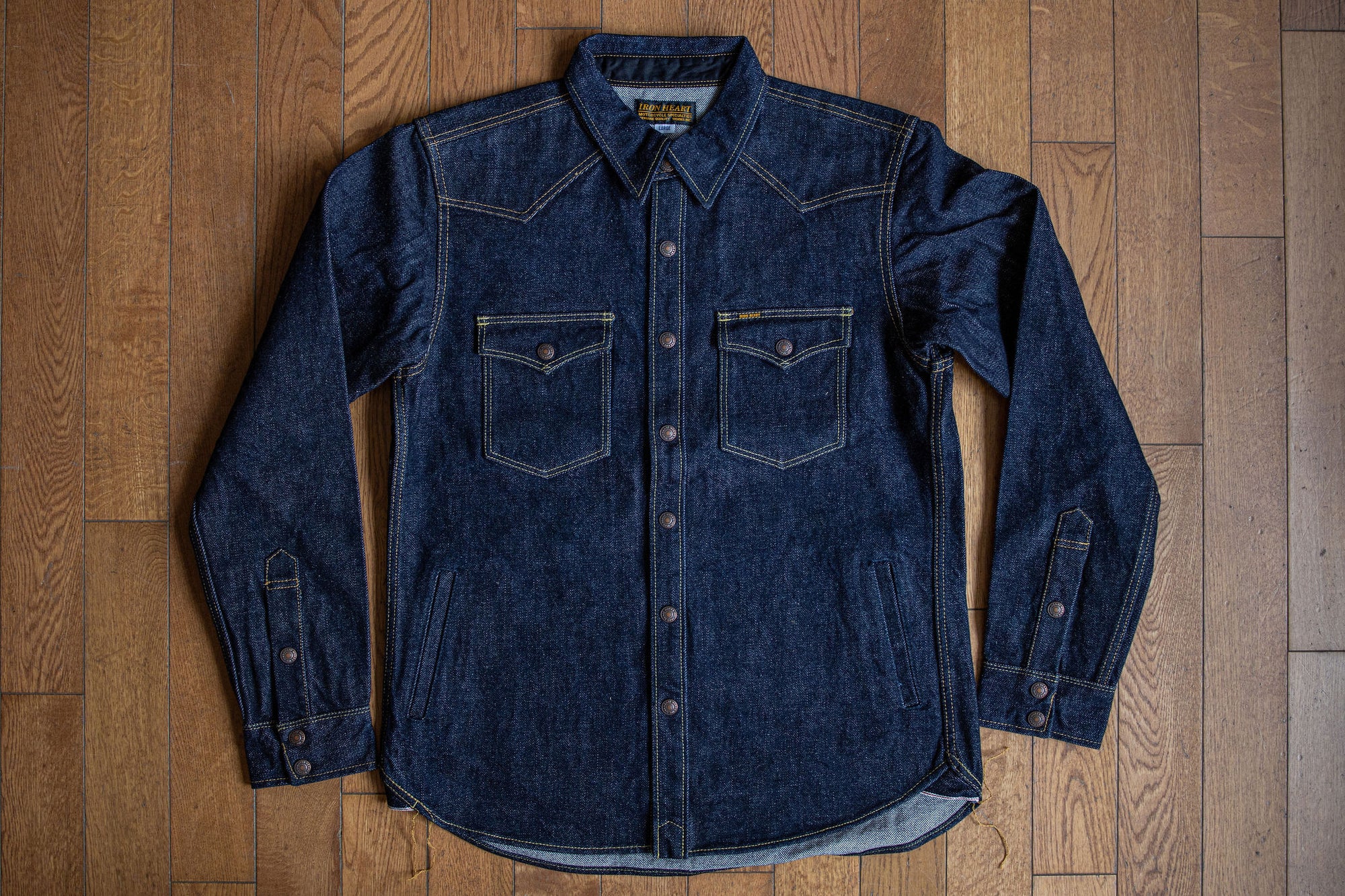 Iron Heart IHSH-177 18oz Selvedge Denim CPO - Indigo