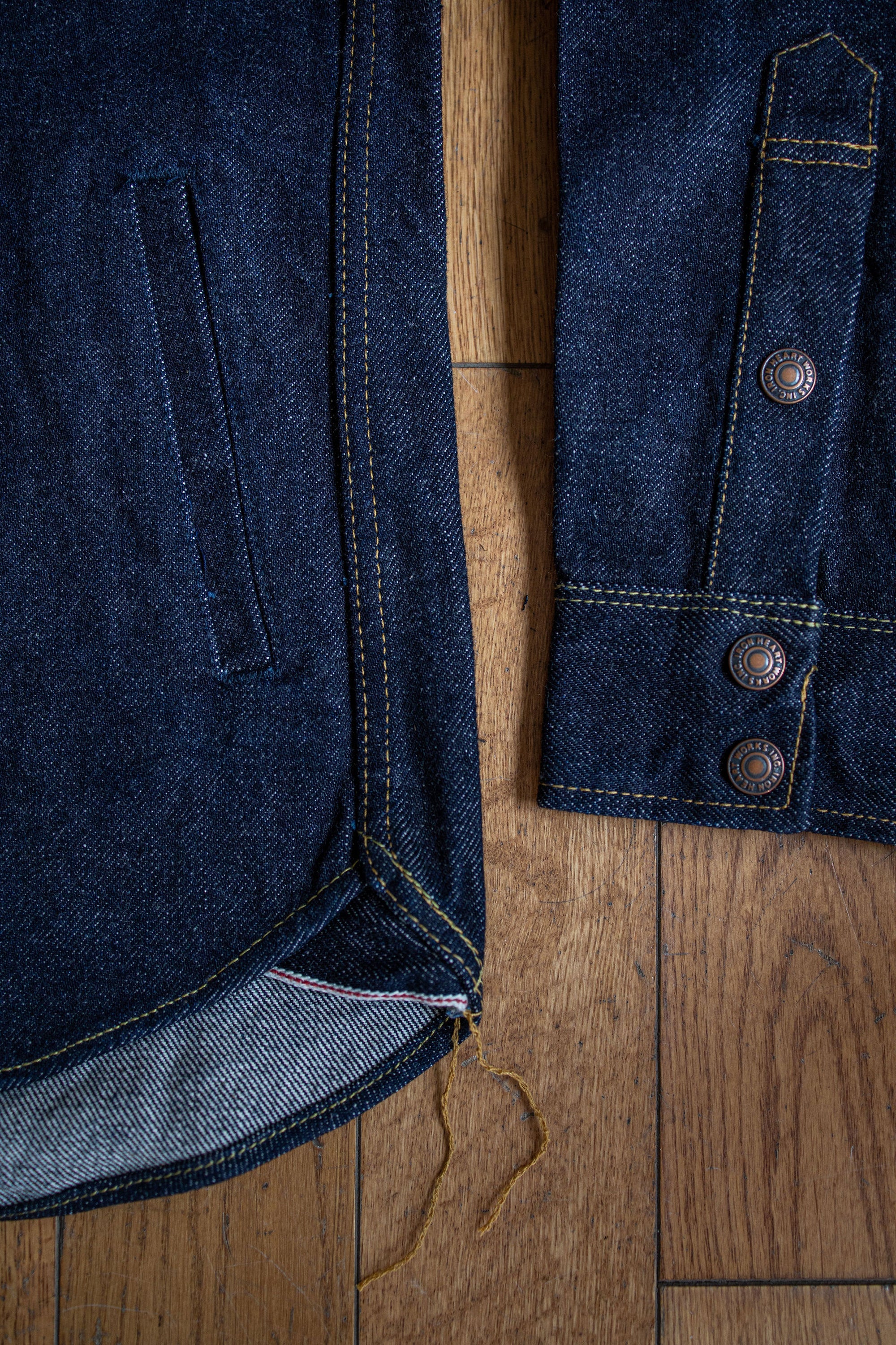 Iron Heart IHSH-177 18oz Selvedge Denim CPO - Indigo