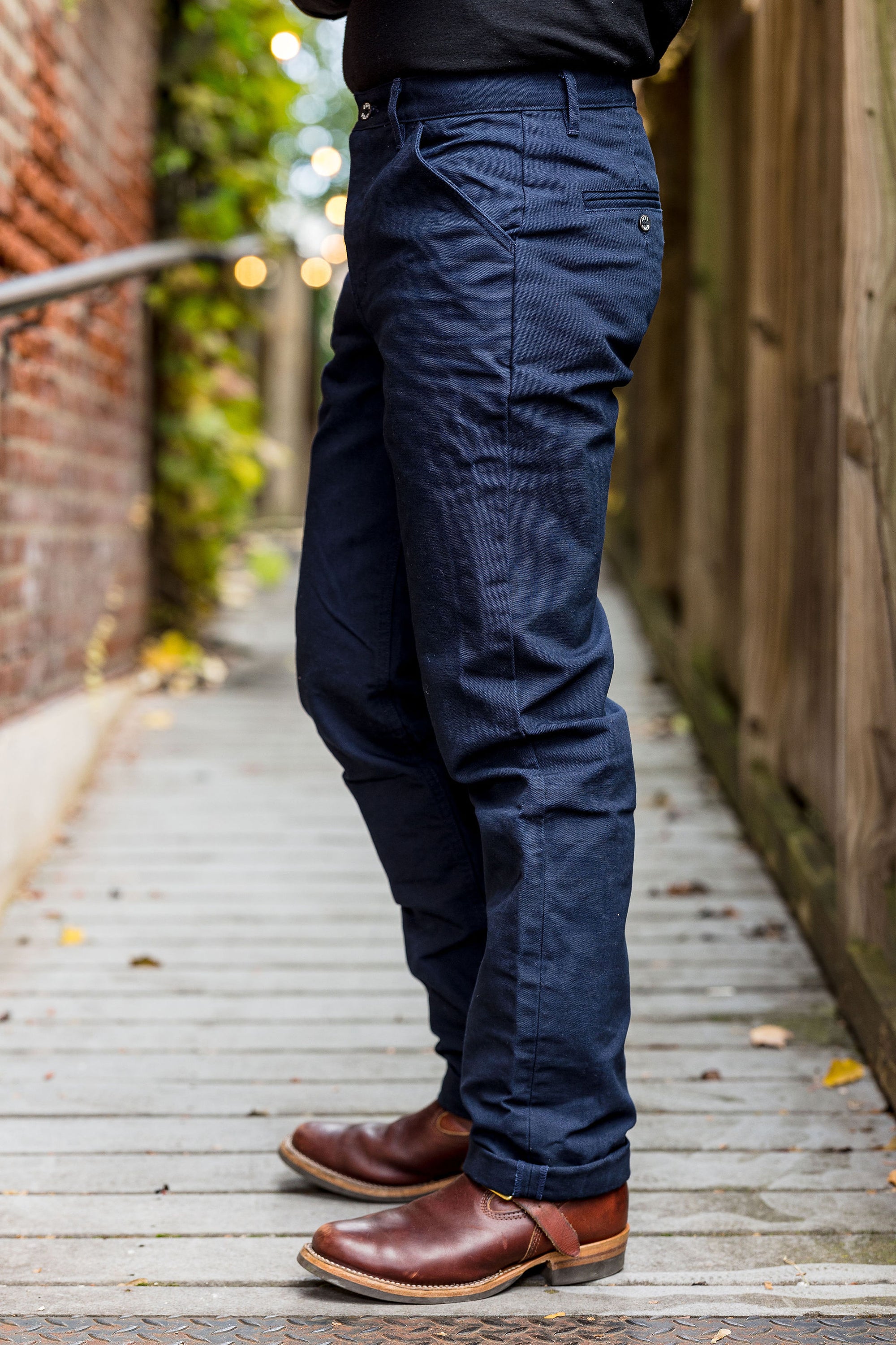 Pearl Blue Chino Pants - FITTED