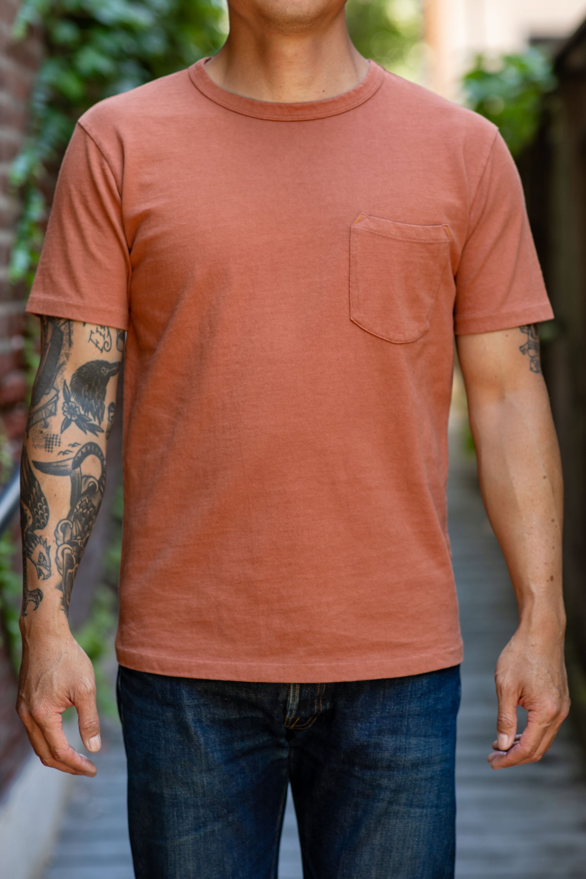 Freenote Cloth 13oz Pocket T-Shirt - Rust