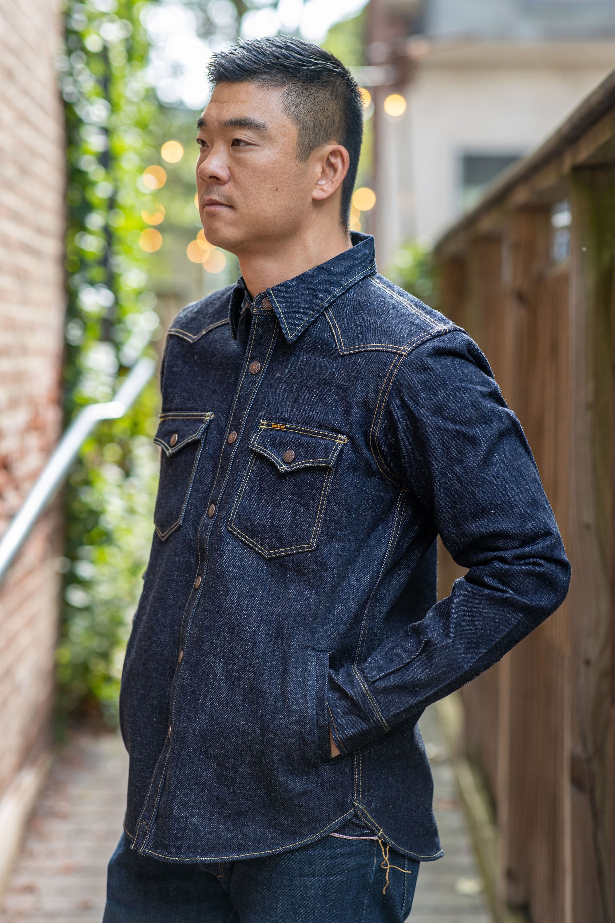 Iron Heart IHSH-177 18oz Selvedge Denim CPO - Indigo