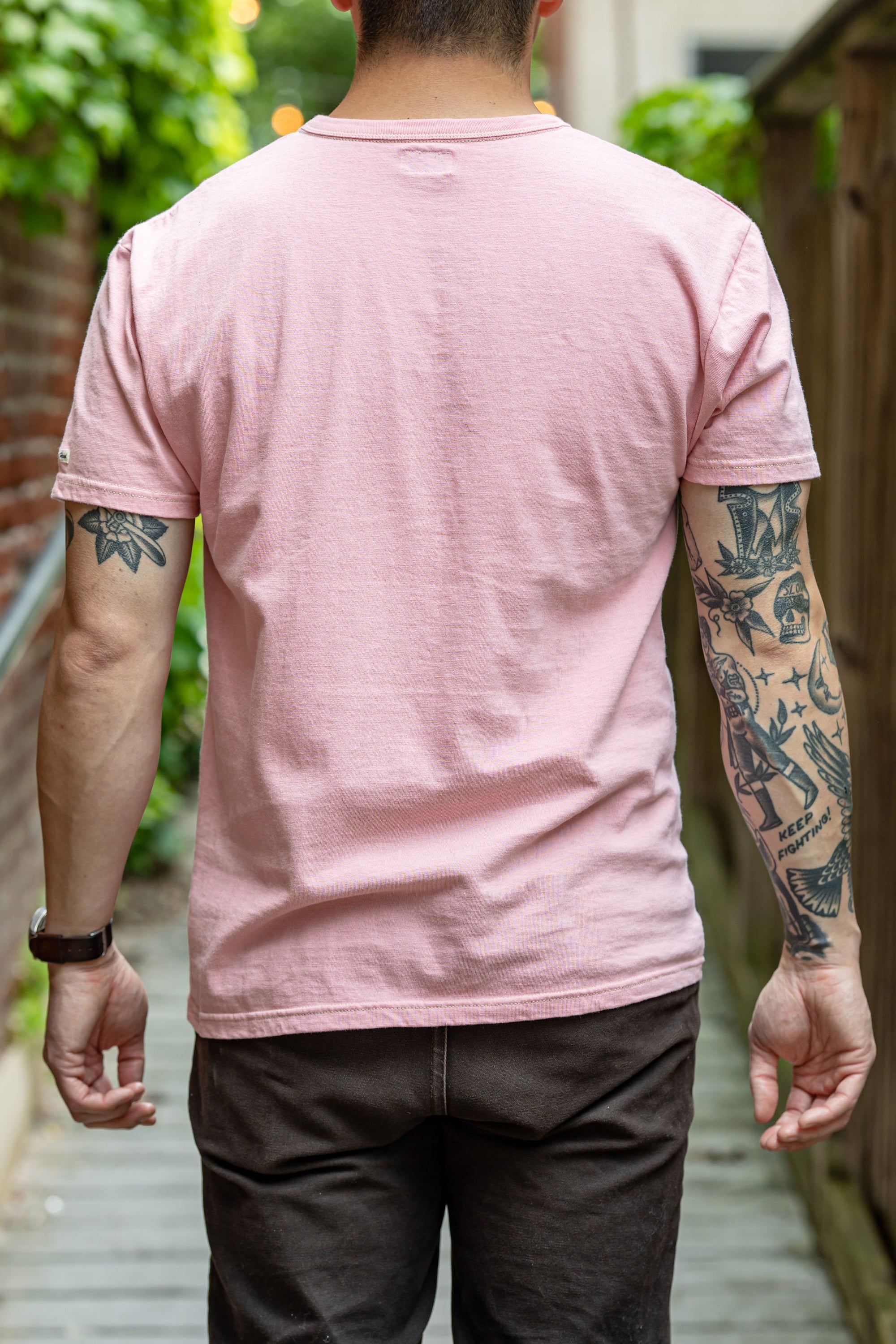 The Flat Head TKC Plain Loopwheeled T-Shirt - Pink
