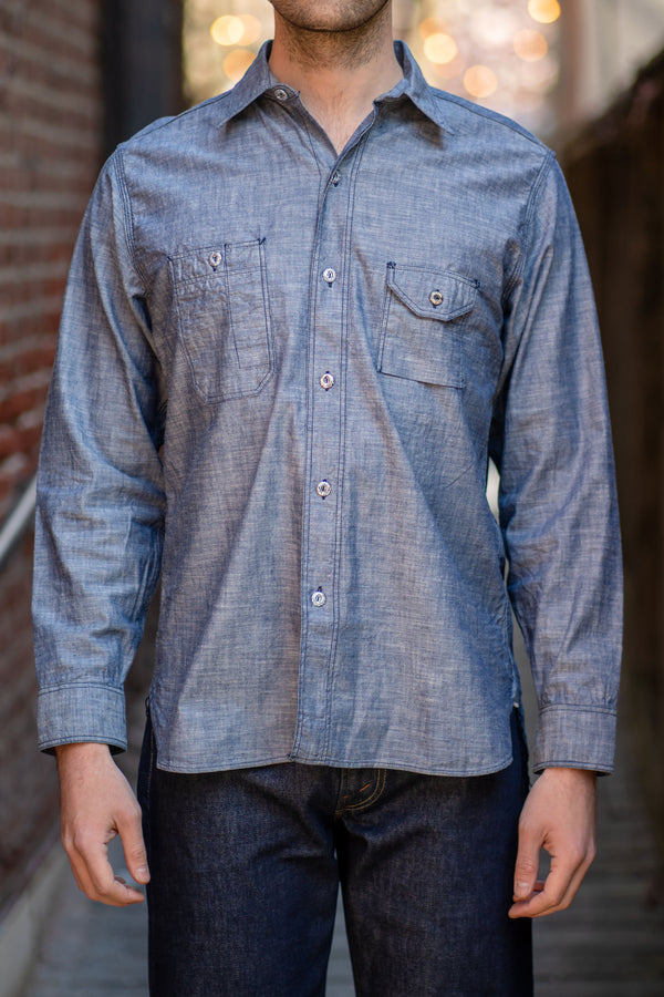 Sugar Cane Fiction Romance - 4.3oz Slub Chambray Work Shirt