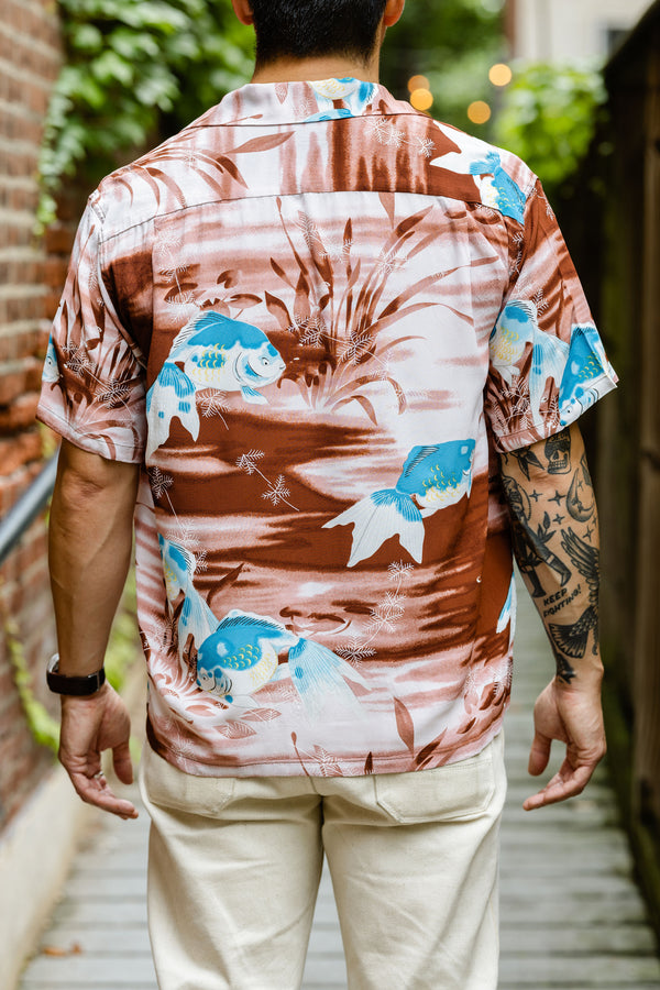 Japanese Floral Print Hawaiian Shirt Rayon