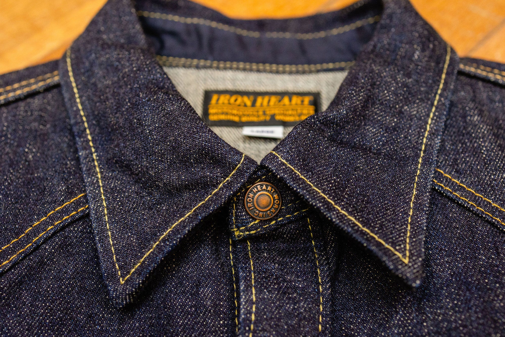 Iron Heart IHSH-292-IND 18oz Vintage Selvedge Denim CPO Shirt - Indigo
