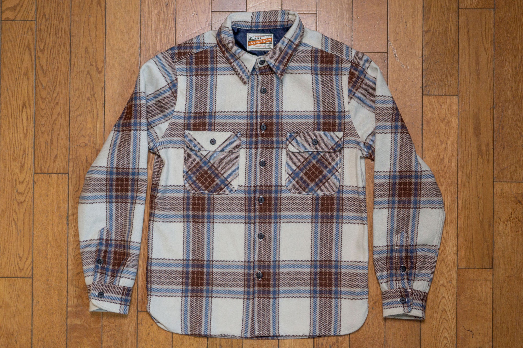 Freenote Cloth Benson - Ivory Wool Plaid