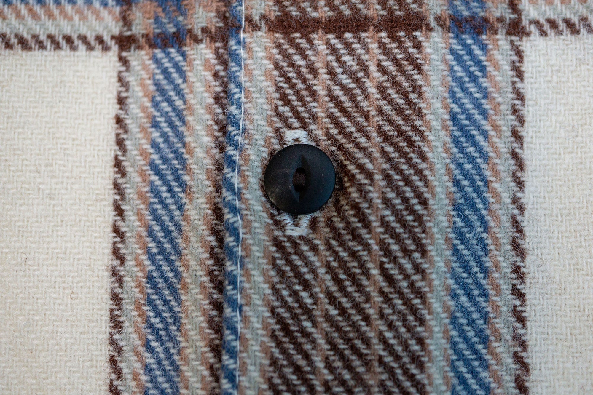Freenote Cloth Benson - Ivory Wool Plaid