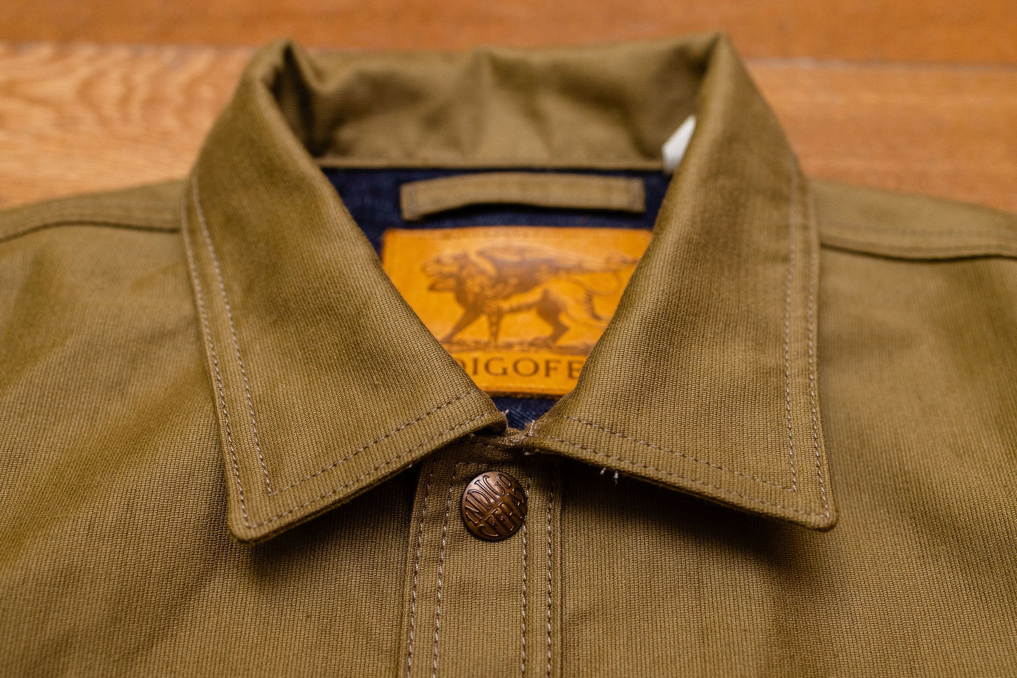 Indigofera Fargo Trucker - Green-Beige Bedford