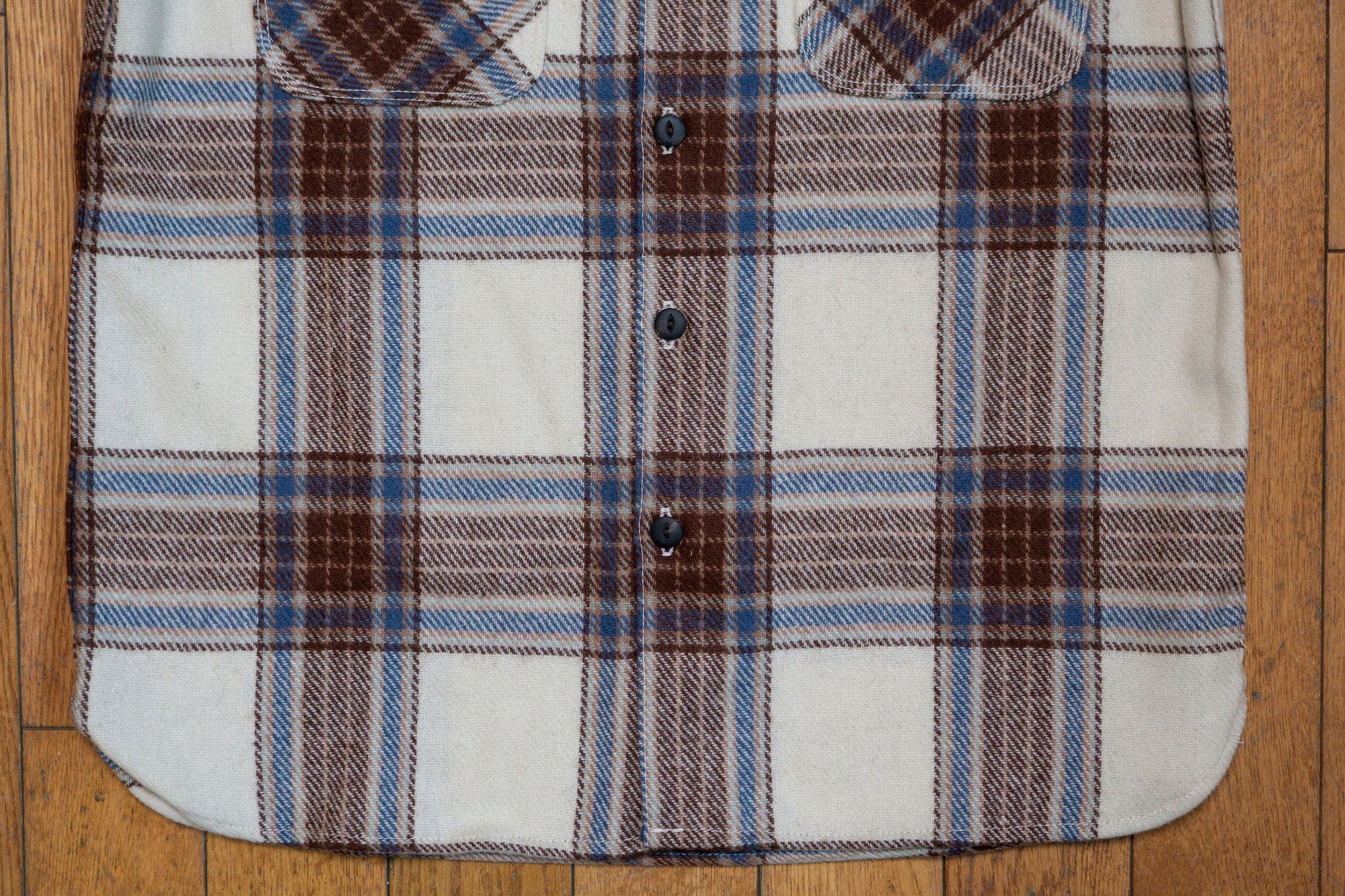 Freenote Cloth Benson - Ivory Wool Plaid