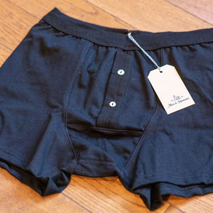 Merz b. Schwanen 255 Button Facing Underpants - Deep Black - Franklin & Poe
