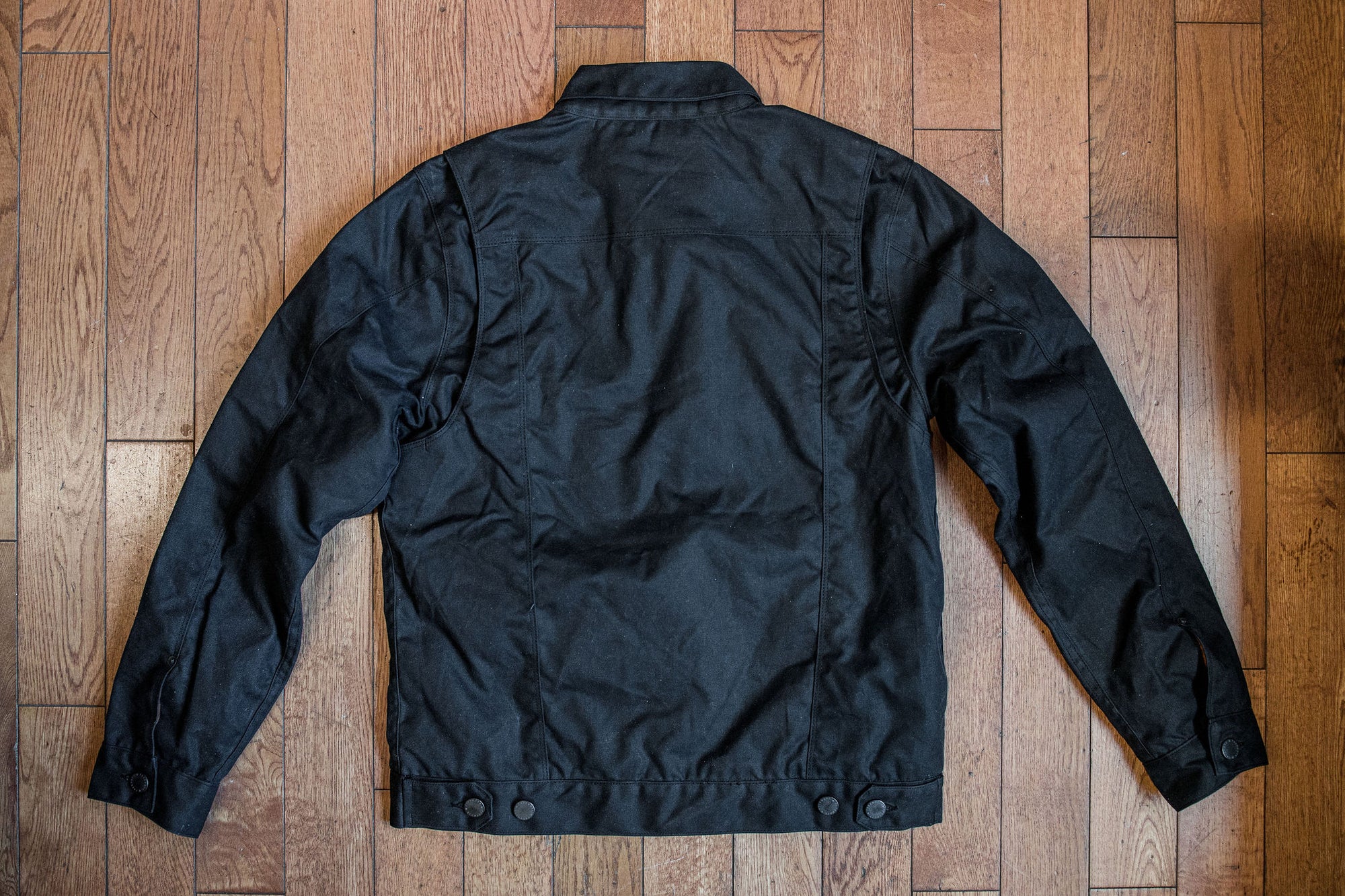 Freenote Cloth Riders Jacket Waxed Canvas - Black