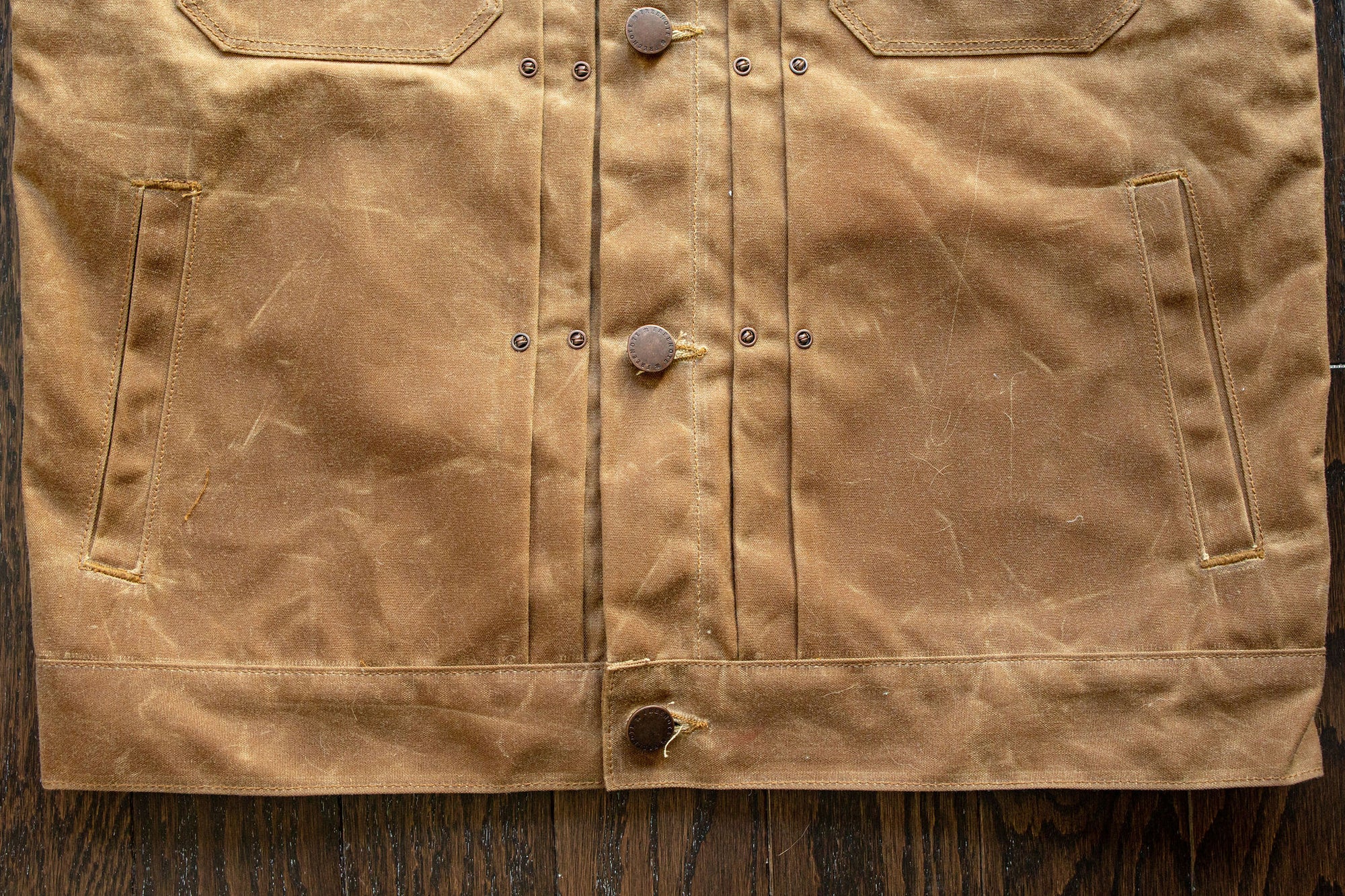 Freenote Cloth Riders Jacket Waxed Canvas- Rust