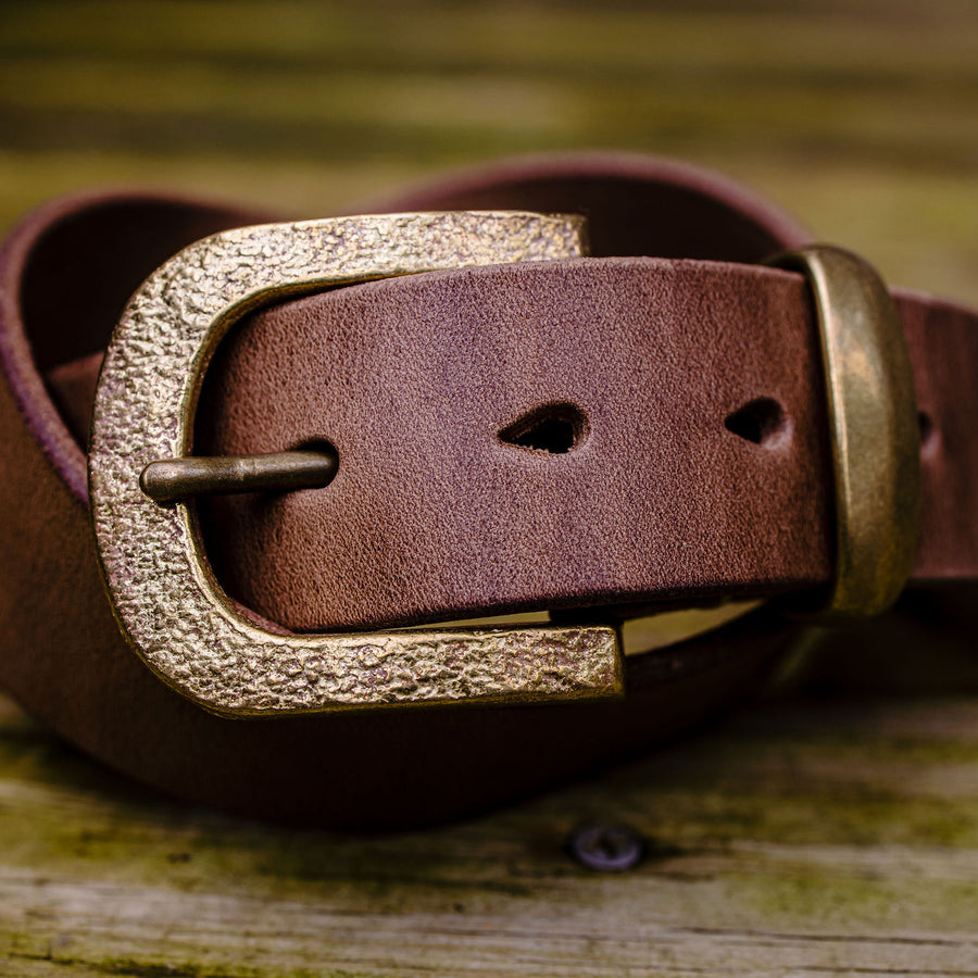 Hollows Leather Trail Belt - Natural Chromexcel Brass Buckle - Franklin ...