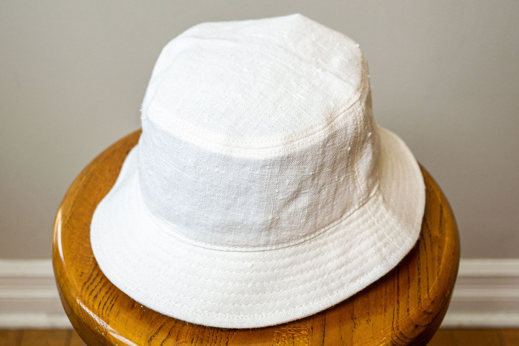Blluemade Bucket Hat - White Belgian Linen
