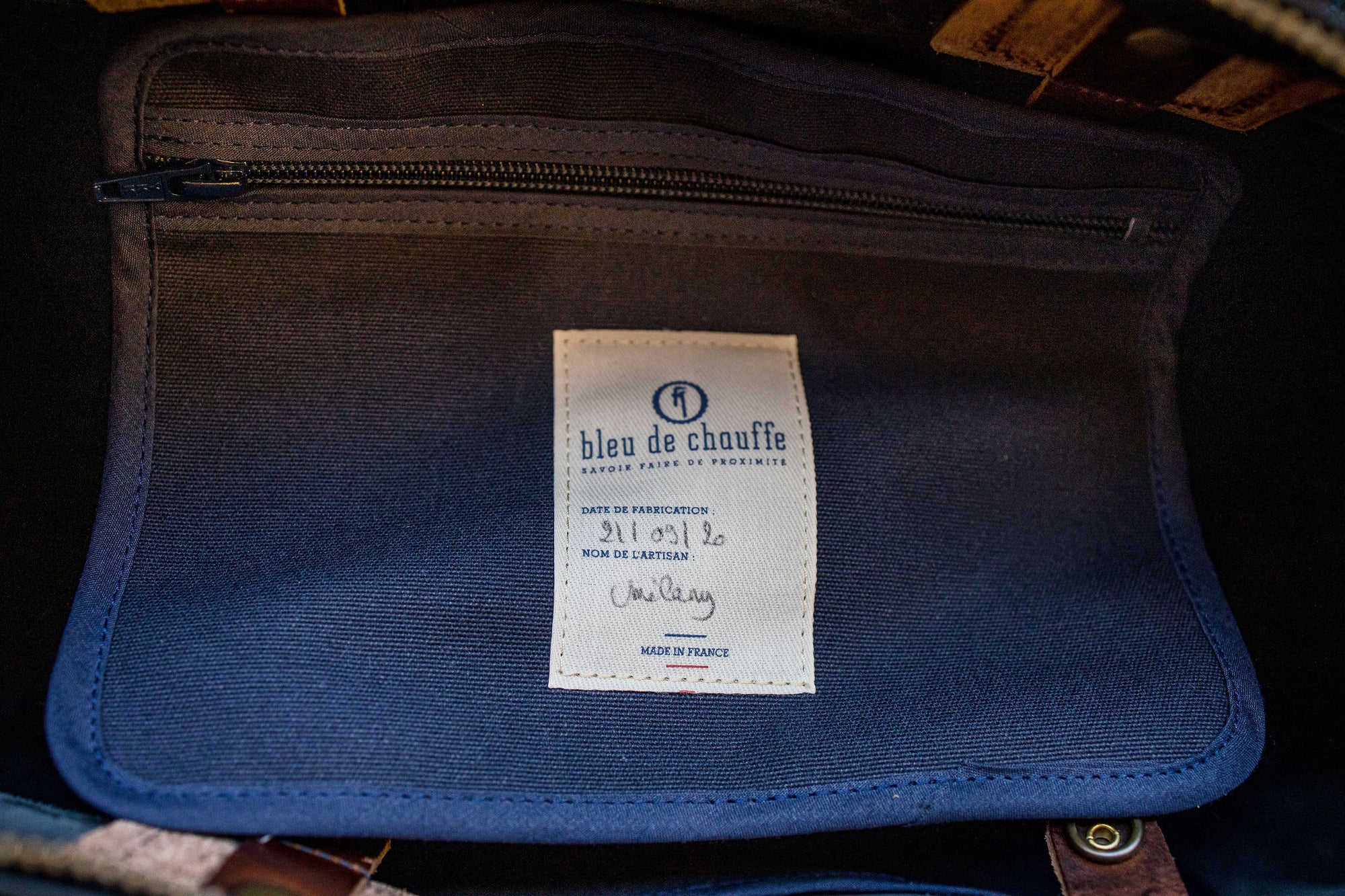 Bleu de Chauffe Hobo Travel Bag - Navy Blue