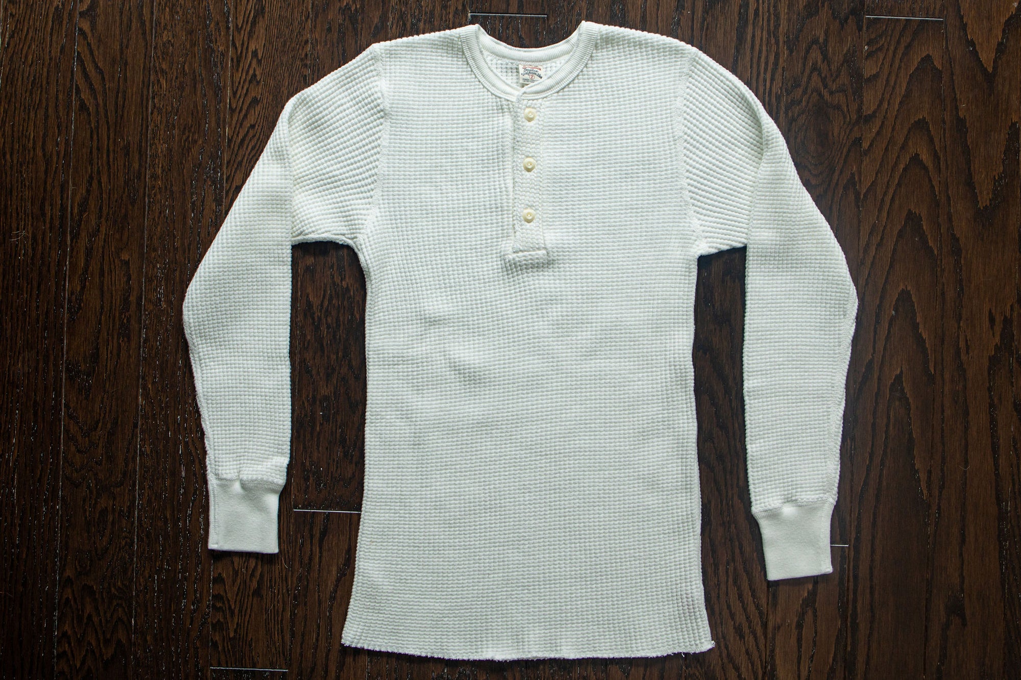 UES Big Waffle Henley - Off-White