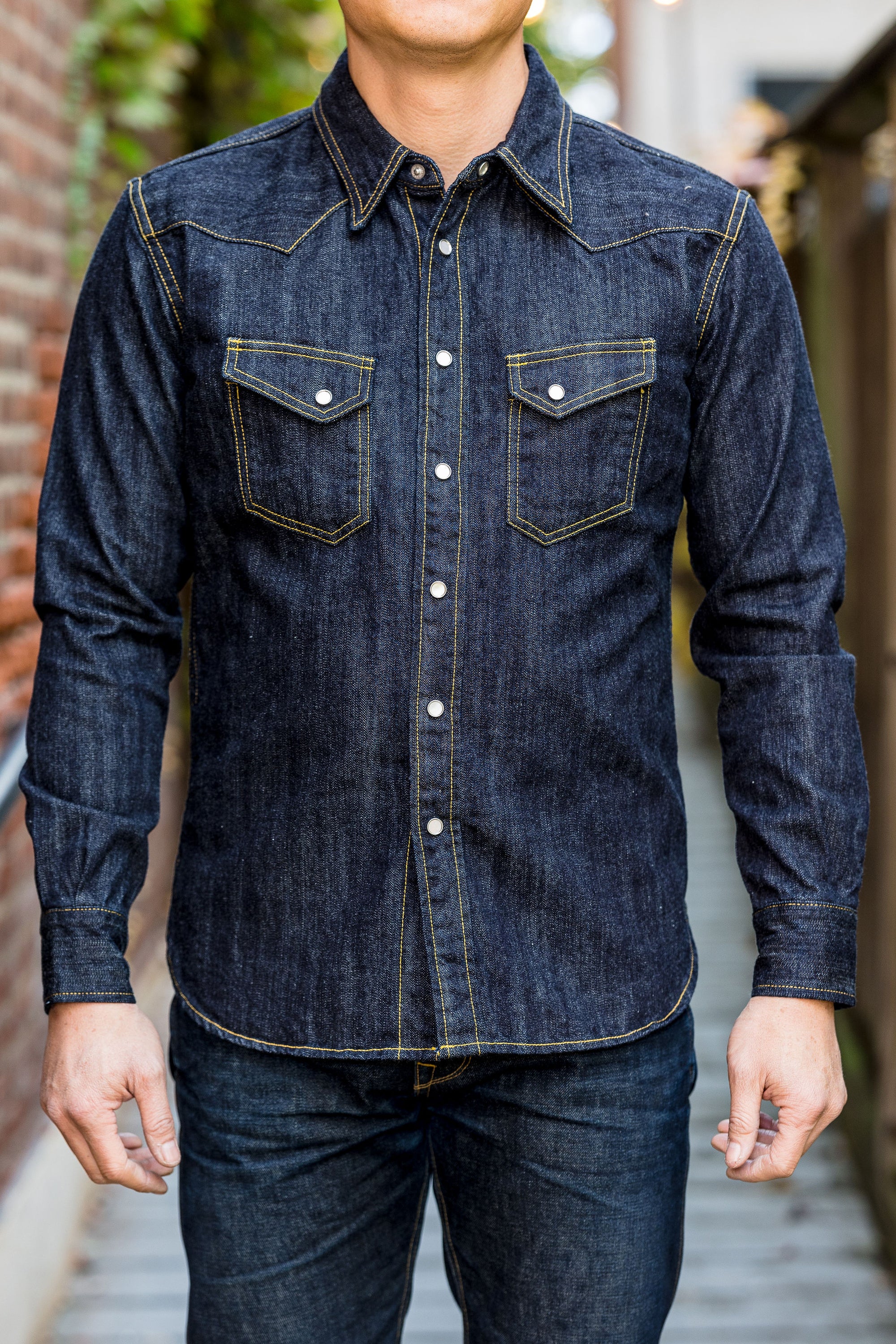 Ultimate Western Denim Shirt (plus Size) - Dark Wash