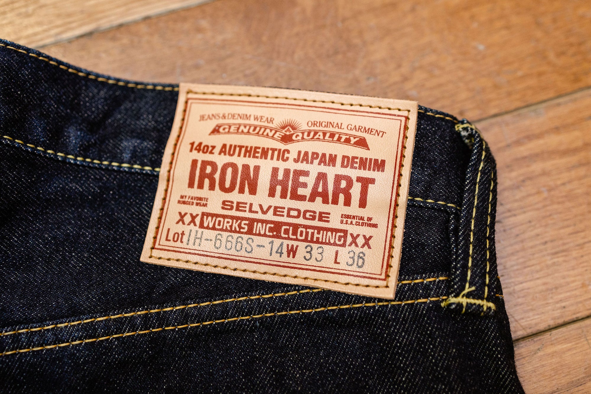 Iron Heart IH-666S-142 14oz Selvedge Denim Slim Straight Cut Jeans - Indigo