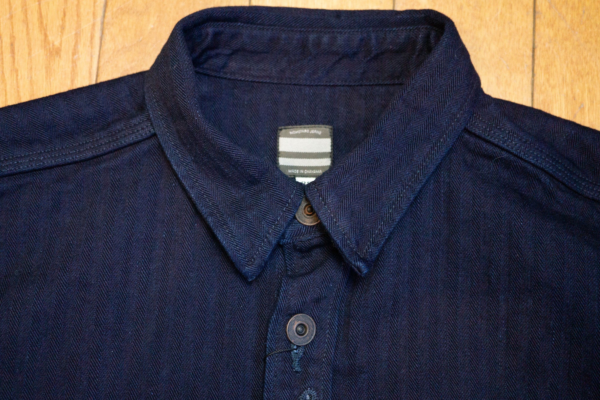 Momotaro Indigo Herringbone Shirt