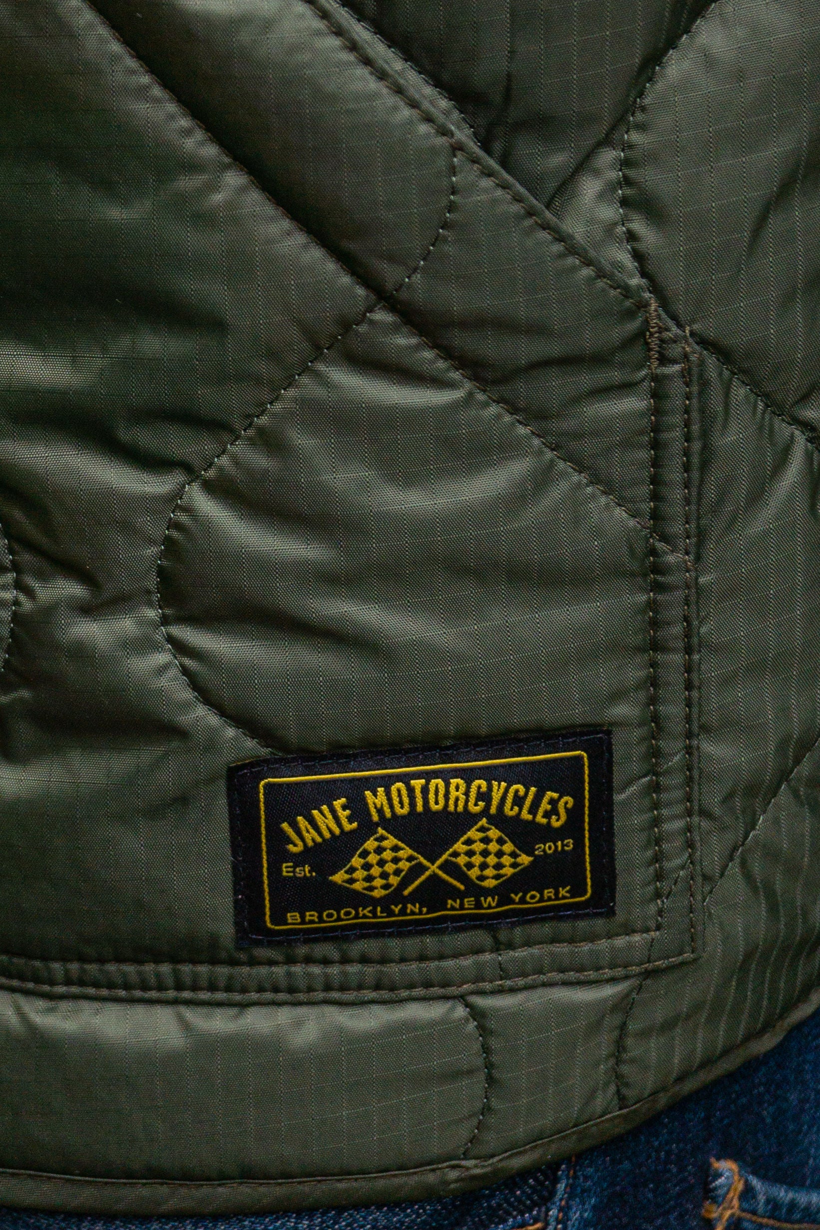 Jane Motorcycles Humbolt Quilted Liner Jacket - Olive