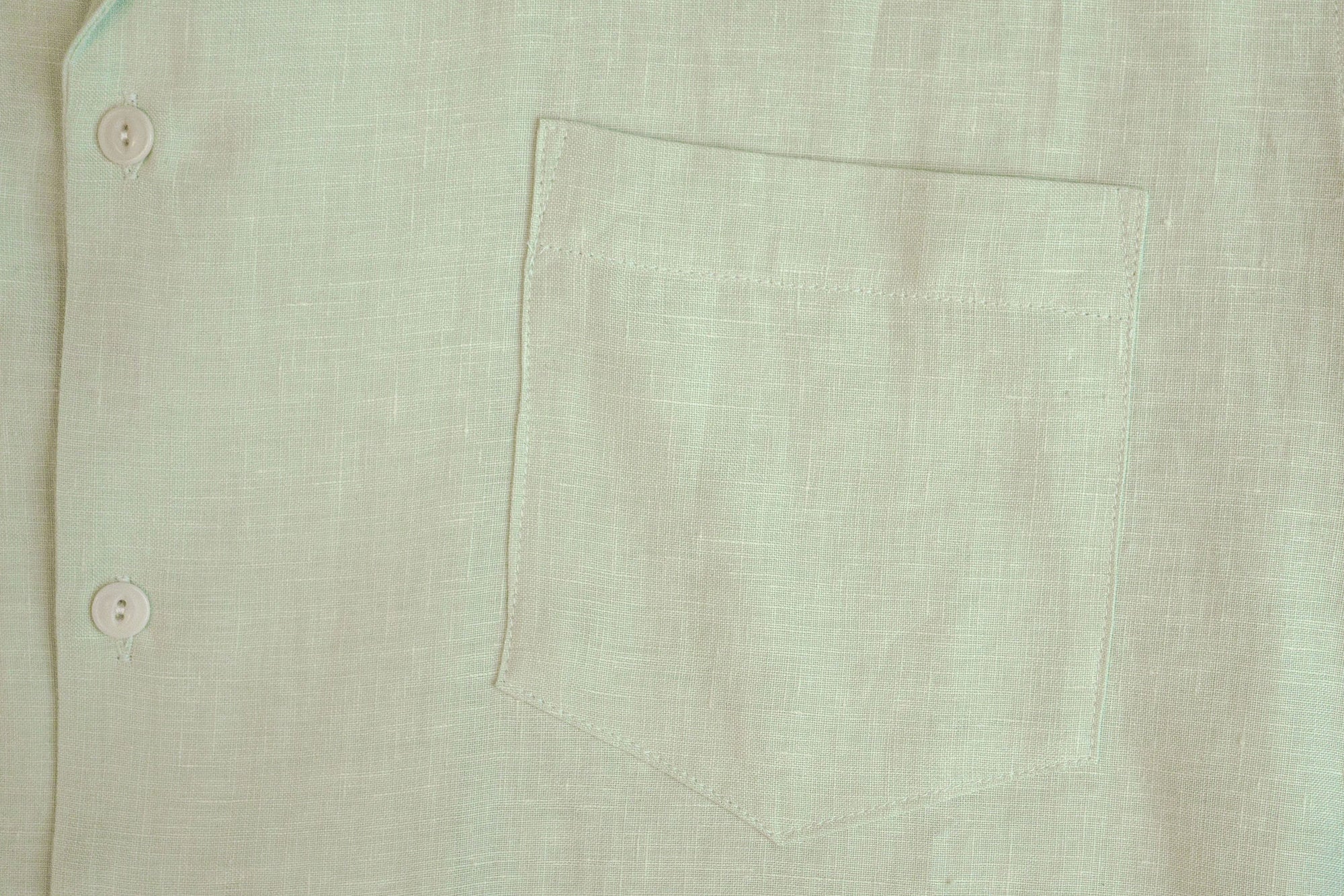 Blluemade Spread Collar Shirt - Celadon Belgian Linen
