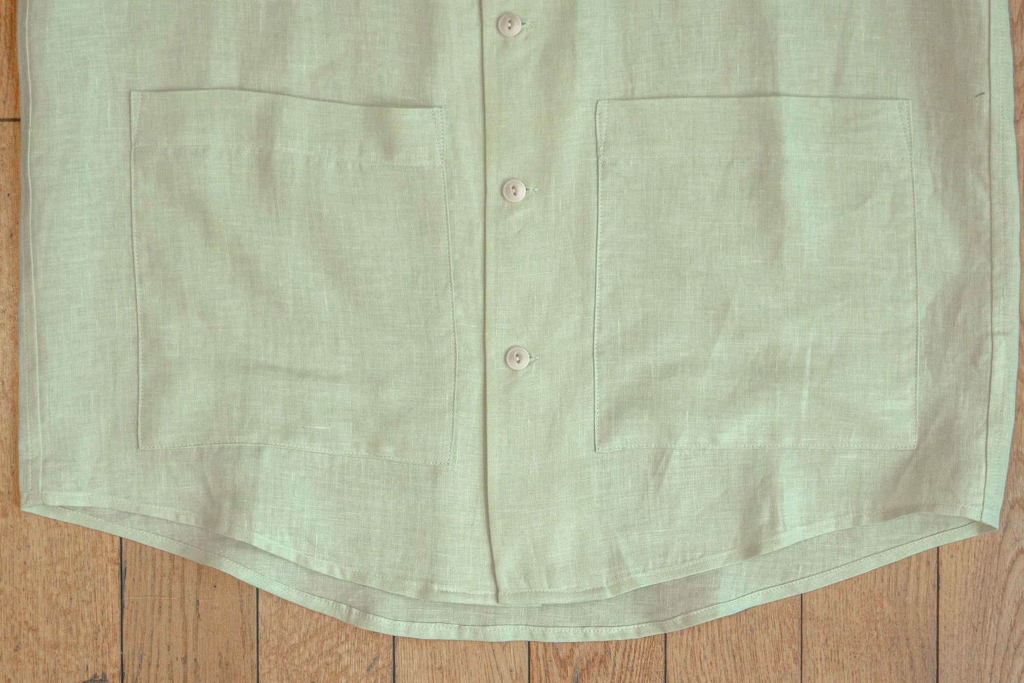 Blluemade Noguchi Shirt - Celadon Belgian Linen
