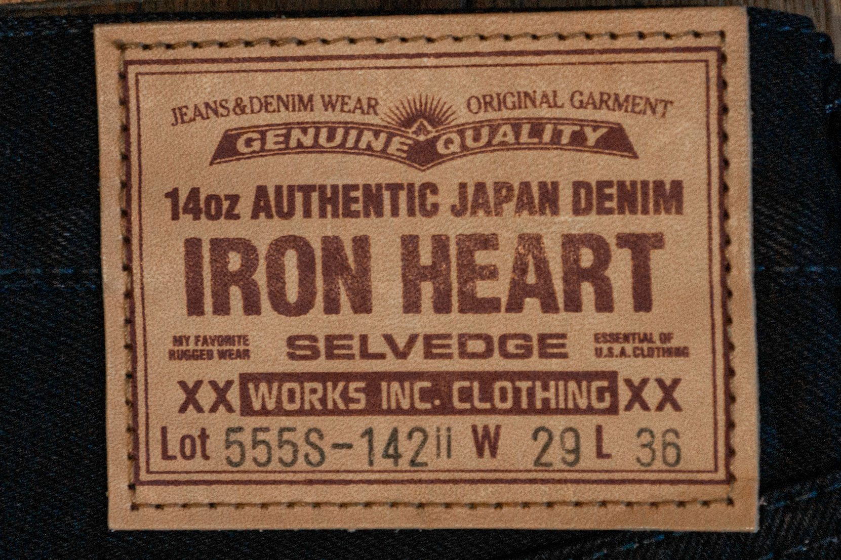 Iron Heart IH-555S-142ii 14oz Selvedge Denim Super Slim Cut Jeans - Indigo/Indigo