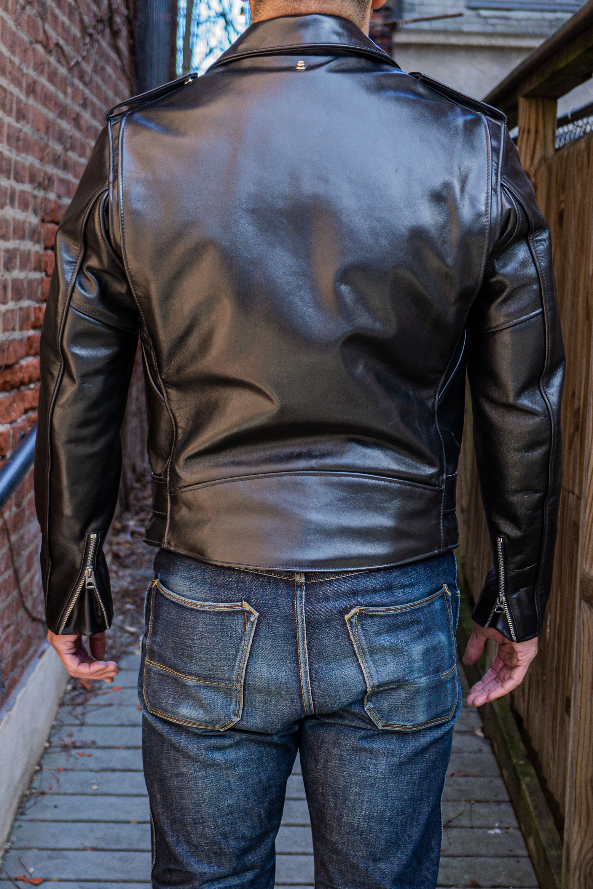 Schott NYC 618HH Horsehide Perfecto Leather Jacket - Black