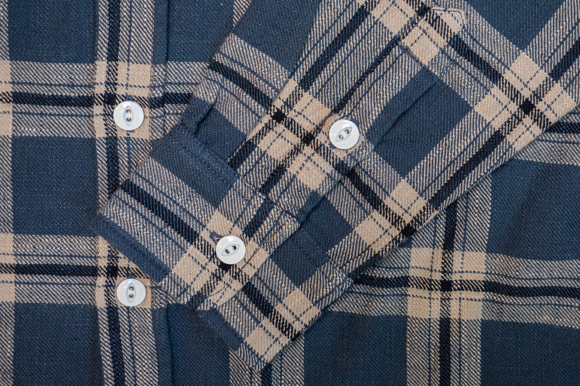 3sixteen Crosscut Flannel - Slate Slub Check