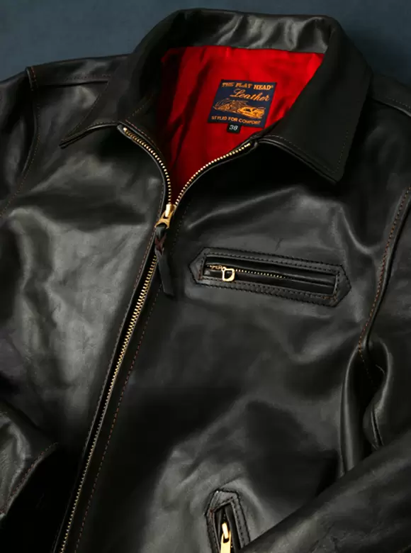 The Flat Head FN-LJ-HS001 Horsehide Single Riders Jacket - Black The Flat Head FN-LJ-HS001 Horsehide Single Riders Jacket - Black