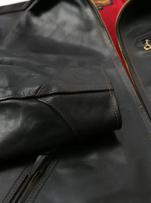 The Flat Head FN-LJ-HS001 Horsehide Single Riders Jacket - Black The Flat Head FN-LJ-HS001 Horsehide Single Riders Jacket - Black