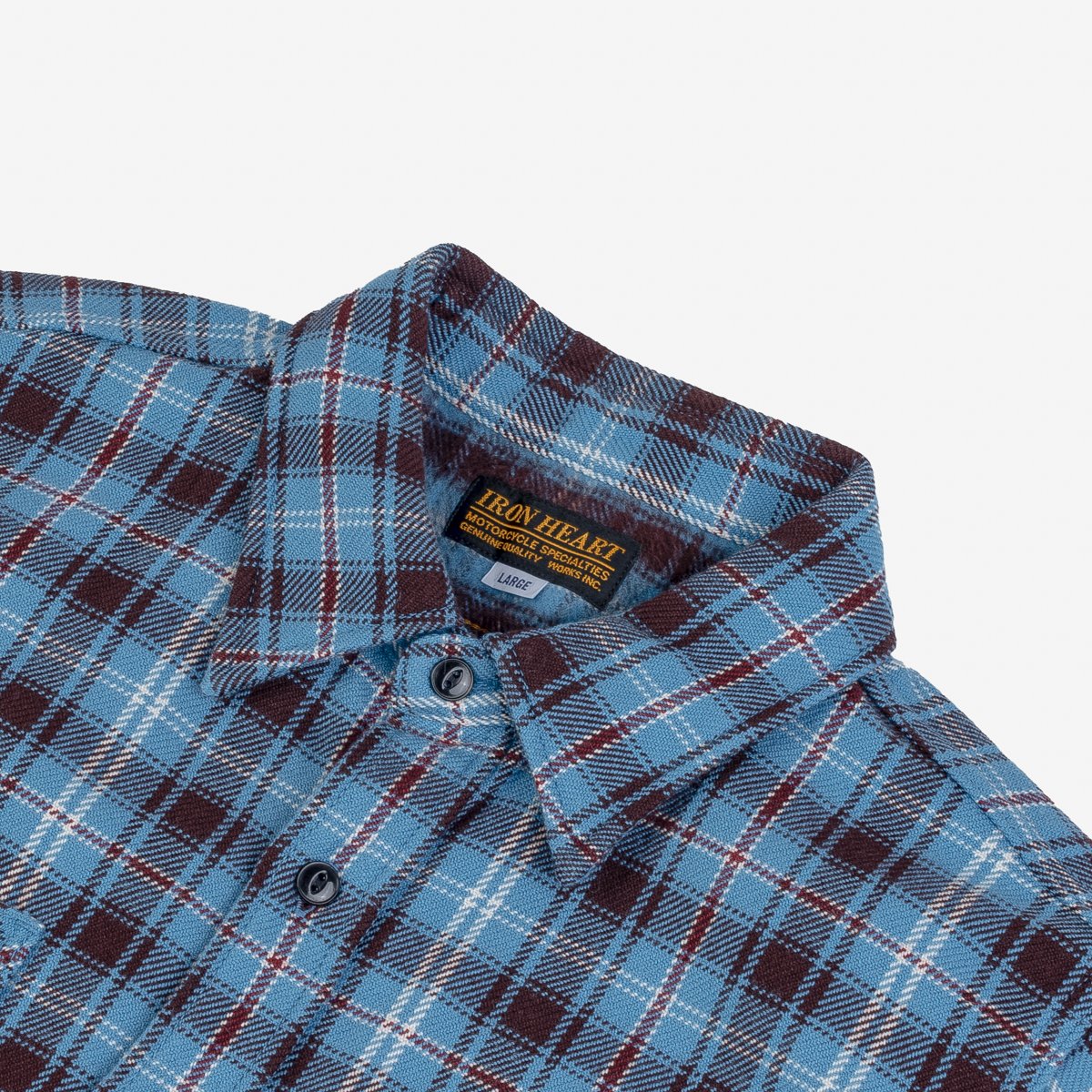 GOOD ENOUGH◇GE FLANNEL SHIRT/S/コットン/BLU/チェック/GE-163018-