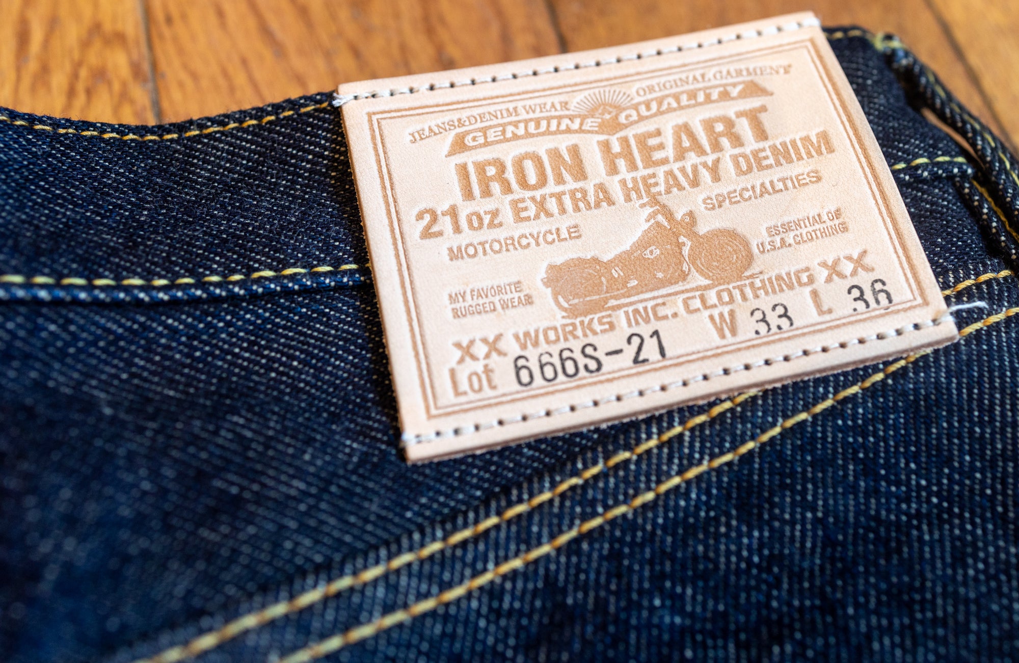 Iron Heart IH-666S-21 Indigo 21oz. Selvedge Denim - Slim Cut