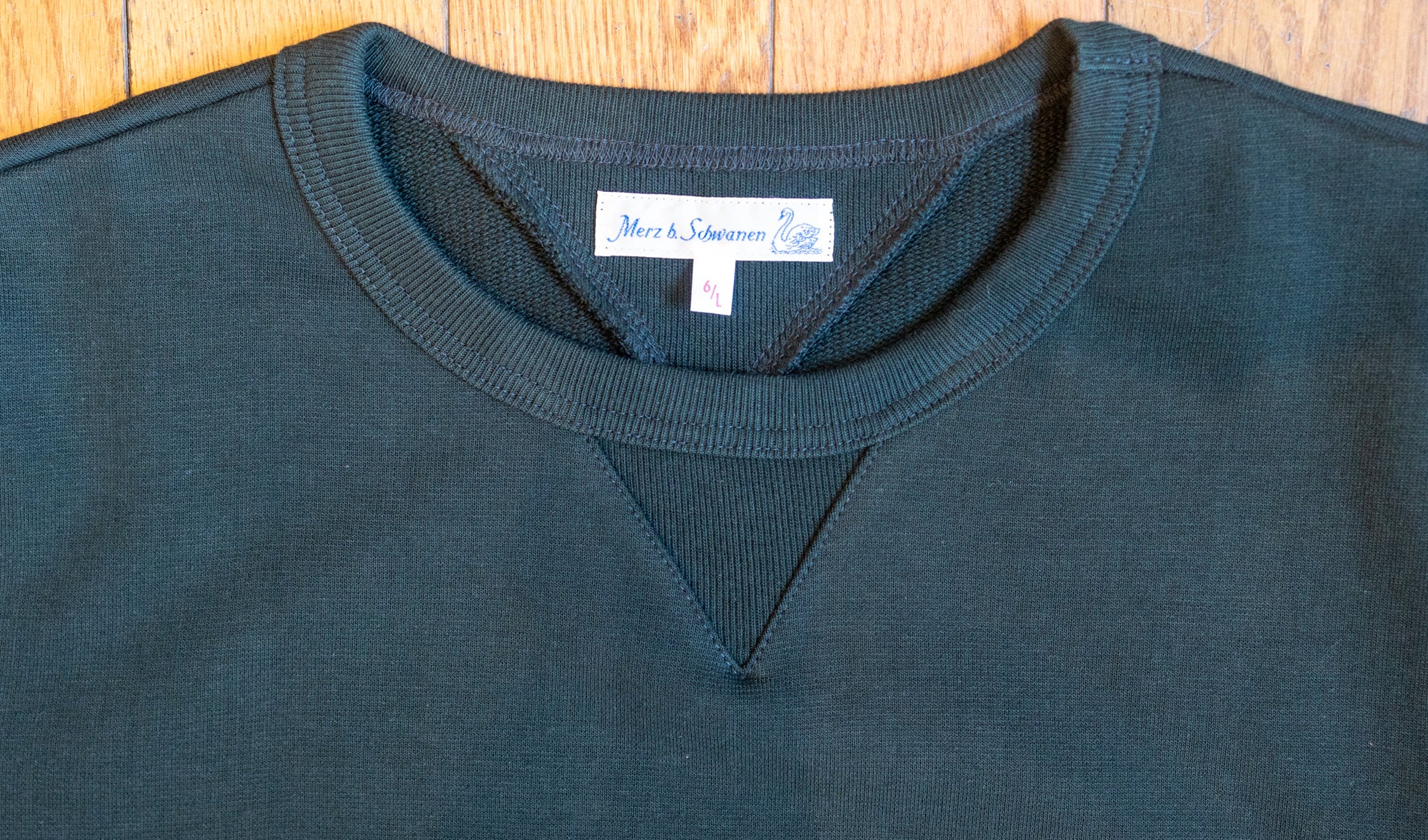 Merz b. Schwanen 346 Crew Neck Sweatshirt - Forest