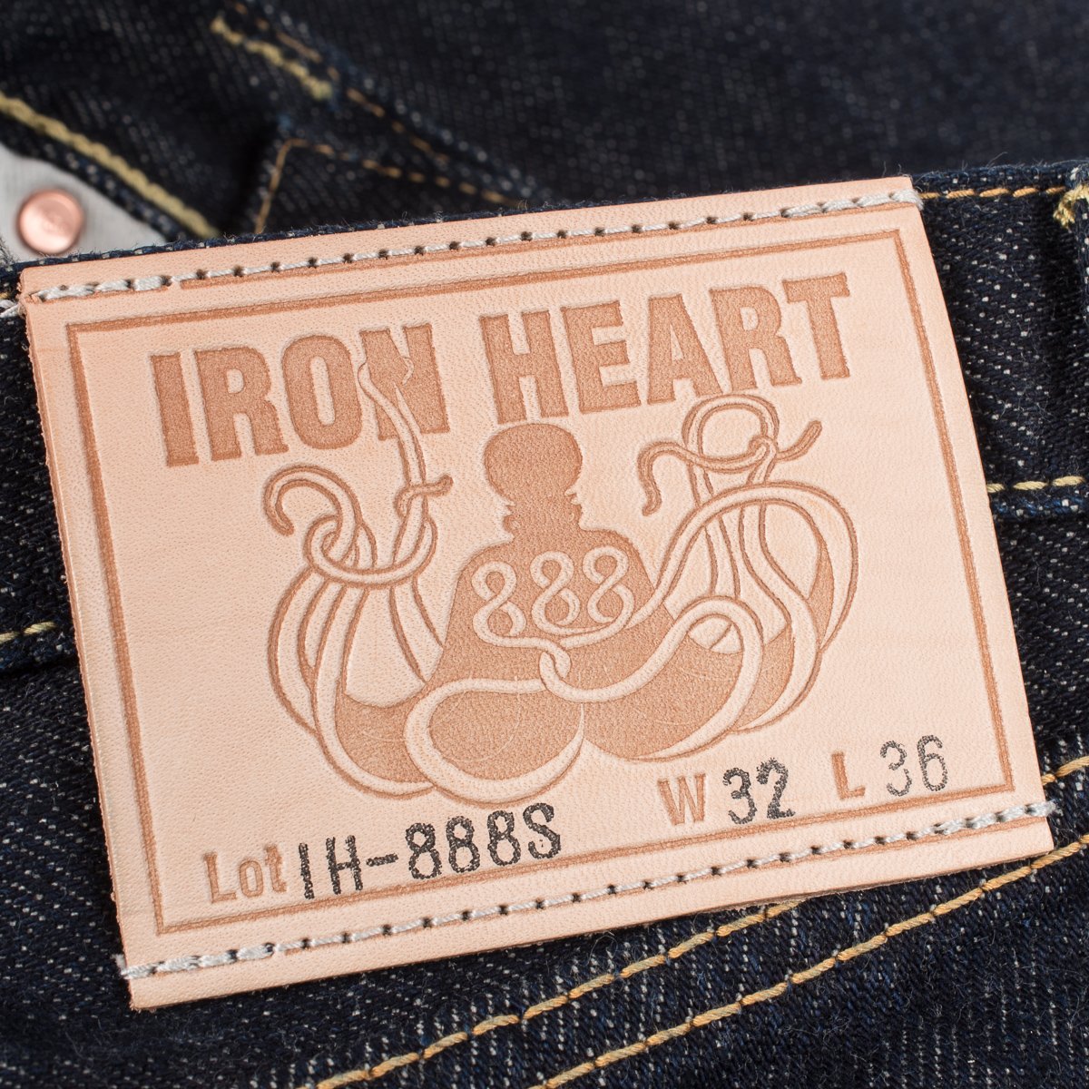 Iron Heart IH-888S-21 Indigo 21oz. Selvedge Denim - Tapered Cut - Franklin & Poe