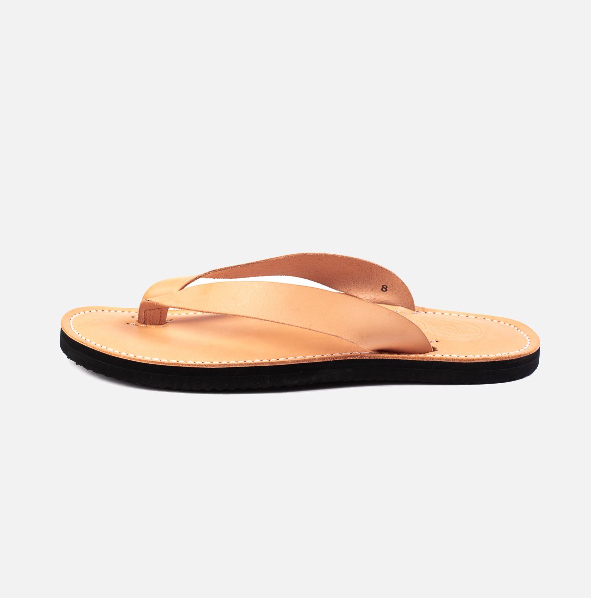 Obbi Good Label x Dr. Sole Leather Thong Sandals - Natural