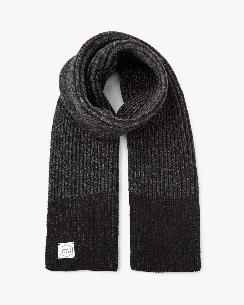 Upstate Stock Ragg Wool Scarf - Black Melange