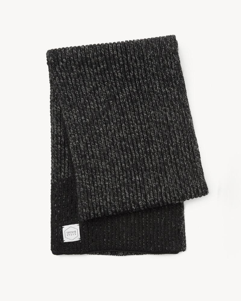 Upstate Stock Ragg Wool Scarf - Black Melange