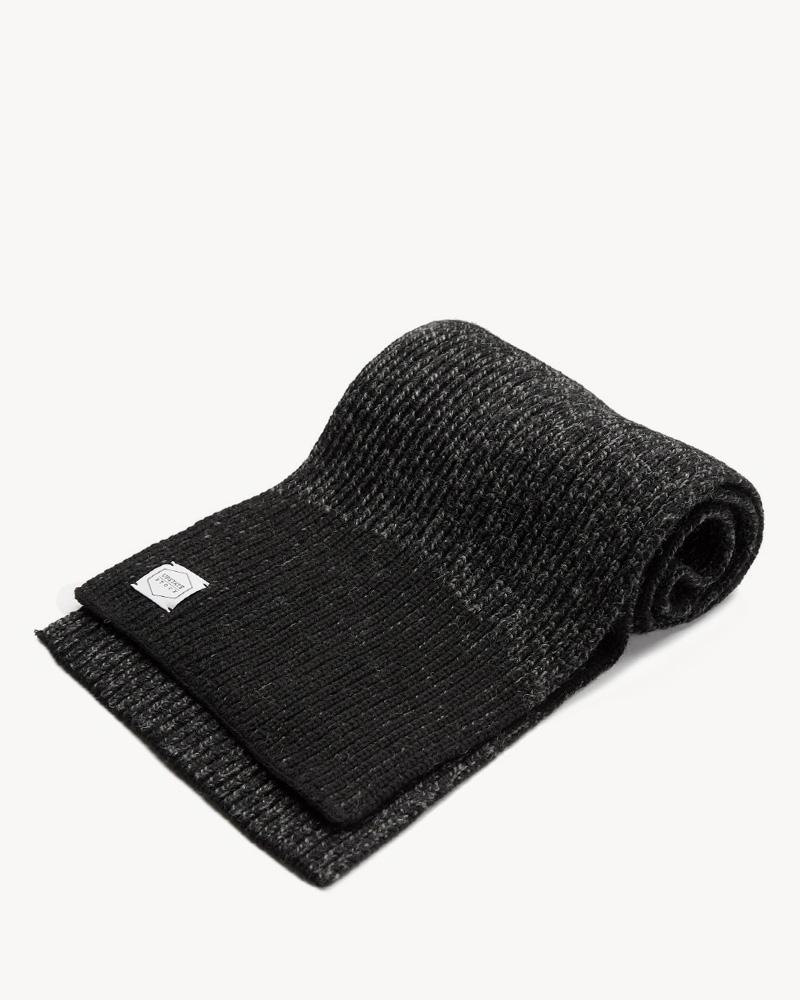 Upstate Stock Ragg Wool Scarf - Black Melange