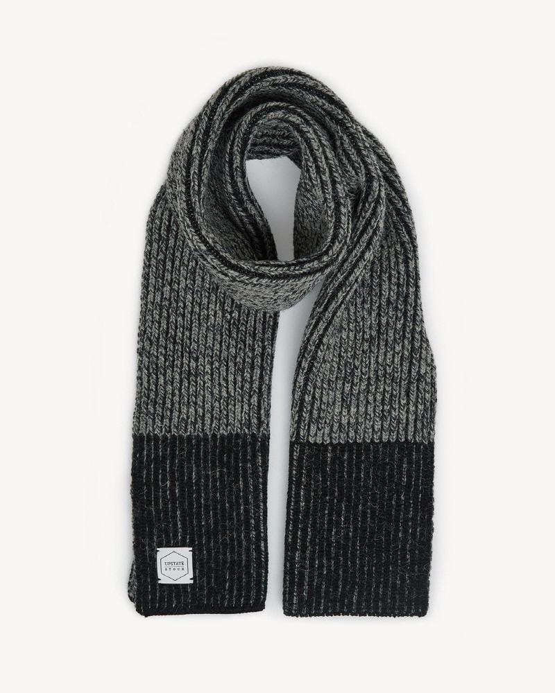 Upstate Stock Ragg Wool Scarf - Charcoal Melange